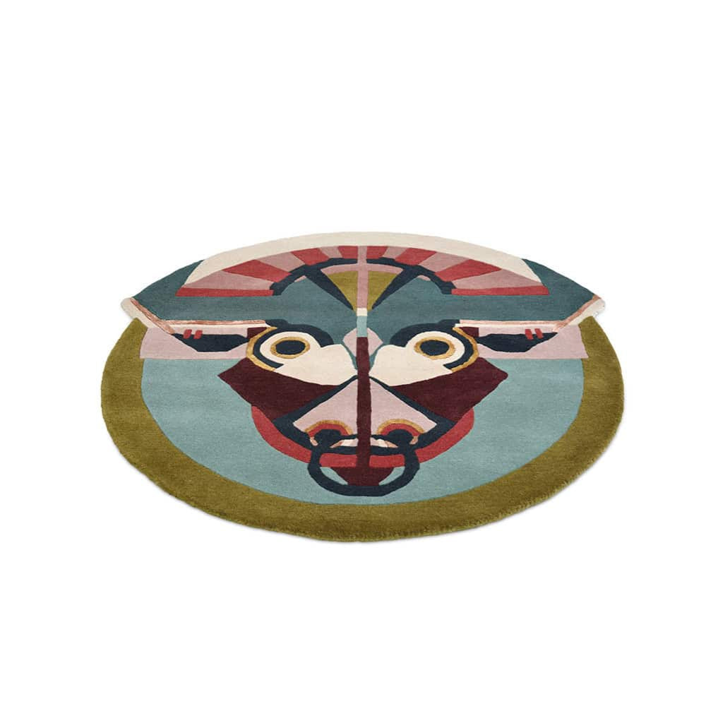 Dywan okrągły ZODIAC TAURUS zielono-beżowy