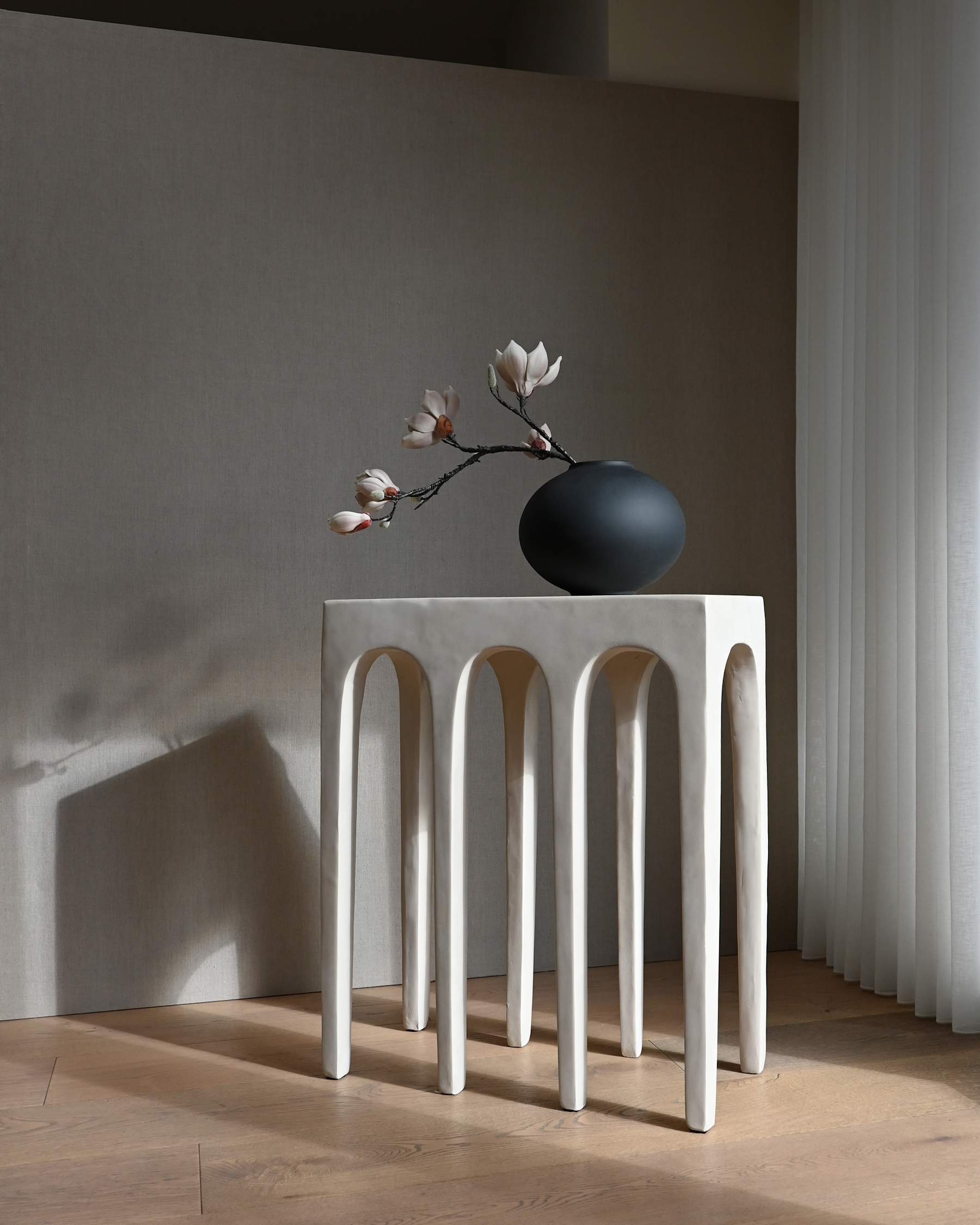 SUNAO FAT Vase schwarz [Klaudia] 