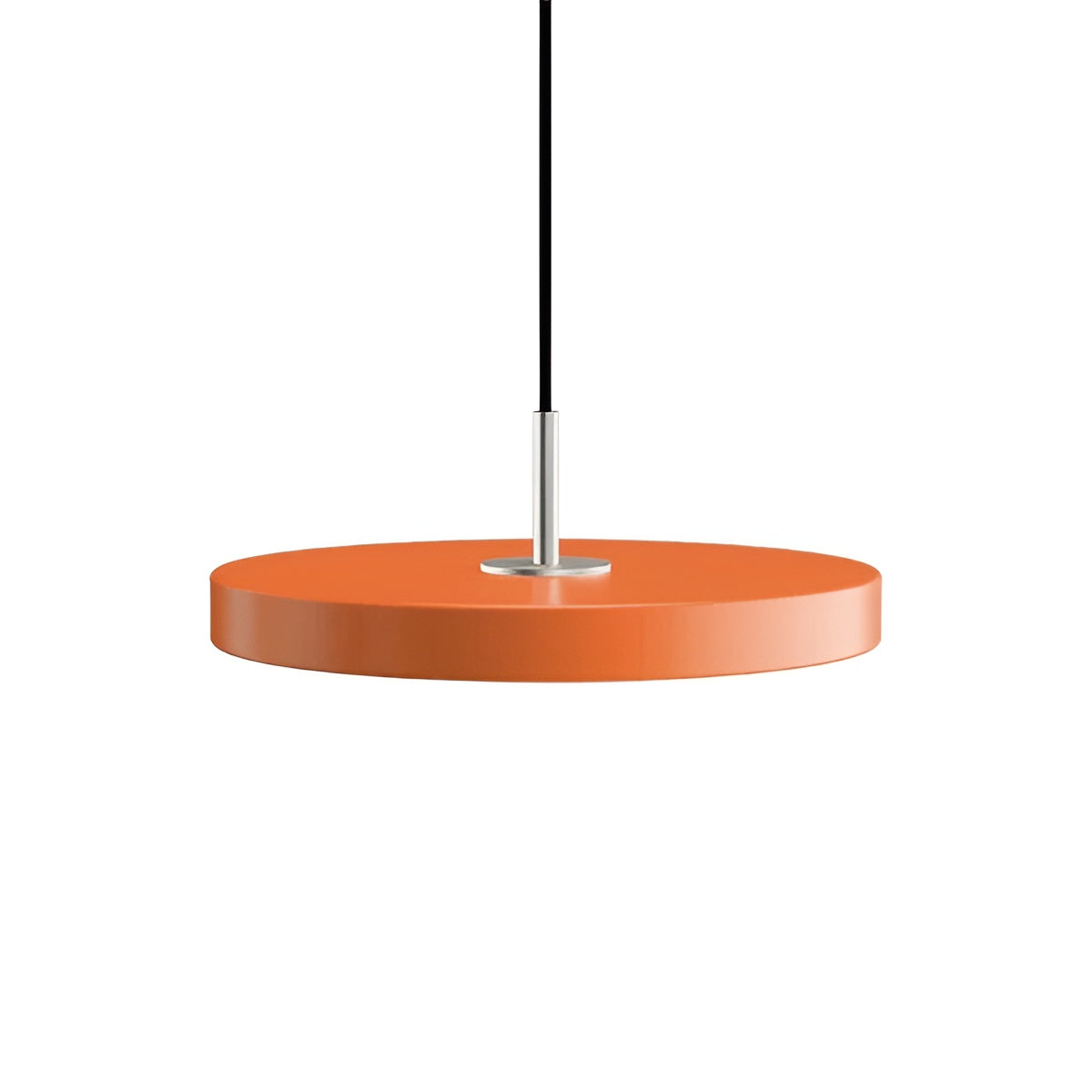 ASTERIA PLUS pendant lamp orange with silver insert