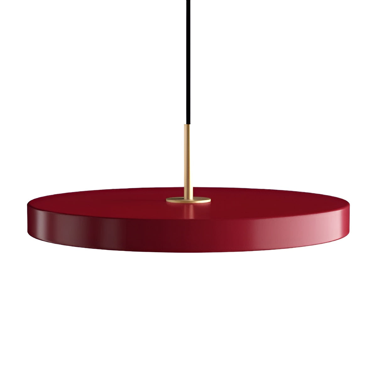 Pendelleuchte ASTERIA PLUS bordeaux mit goldener Einlage