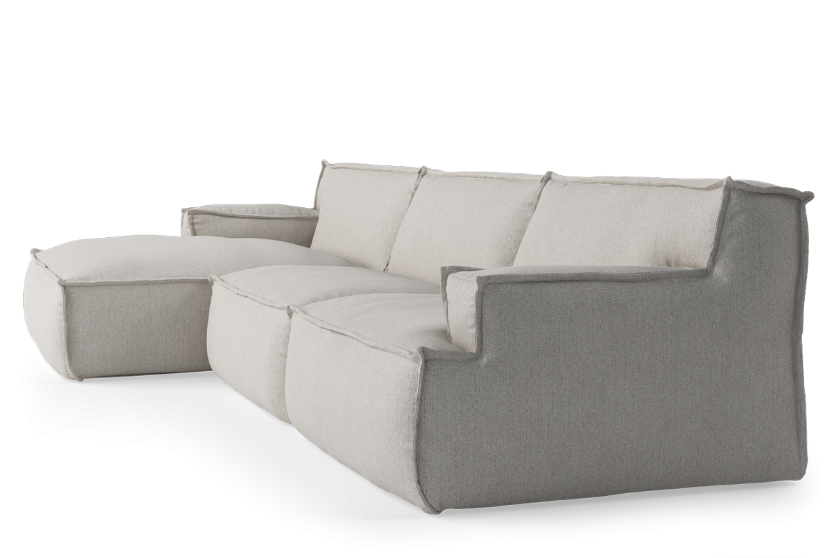 Left-facing modular sofa for 4 people DRIFTER upholstered