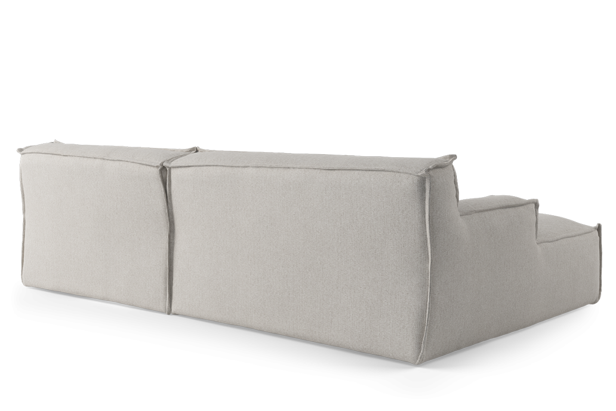 Left-facing 3-seater modular sofa DRIFTER upholstered