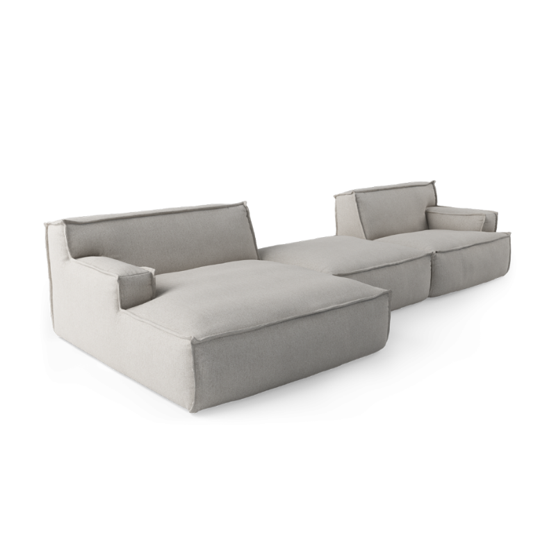 Modularer 4-Sitzer Ecksofa mit Fußstütze links DRIFTER, gepolstert
