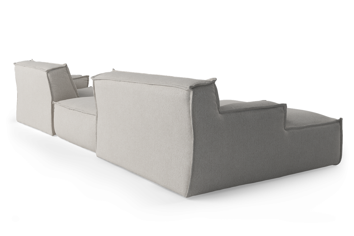 Modularer 4-Sitzer Ecksofa mit Fußstütze links DRIFTER, gepolstert