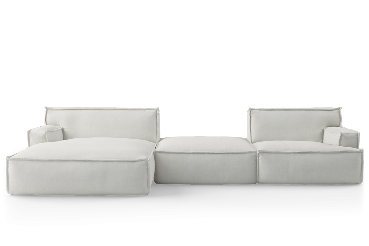 Modularer 4-Sitzer Ecksofa mit Fußstütze links DRIFTER, gepolstert
