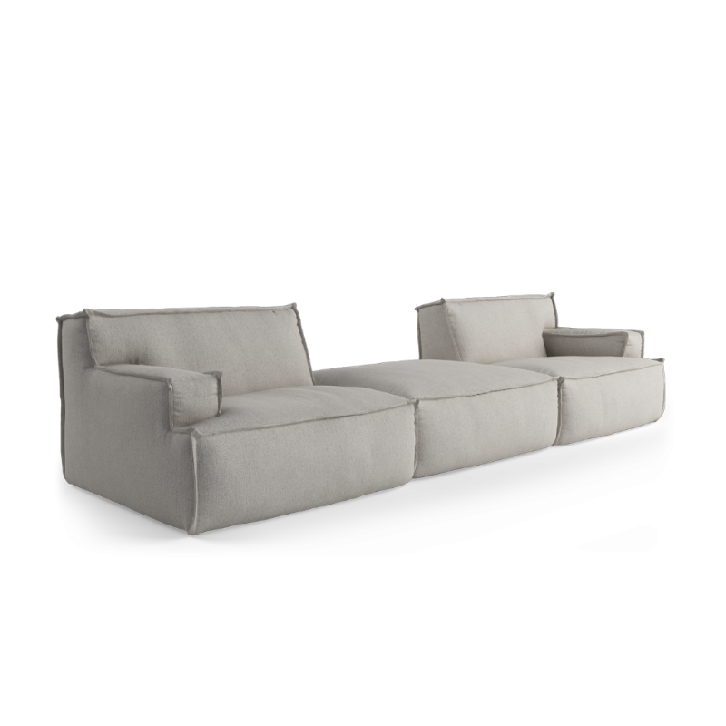 Modulares 4-Sitzer Sofa mit Fußstütze DRIFTER, gepolstert