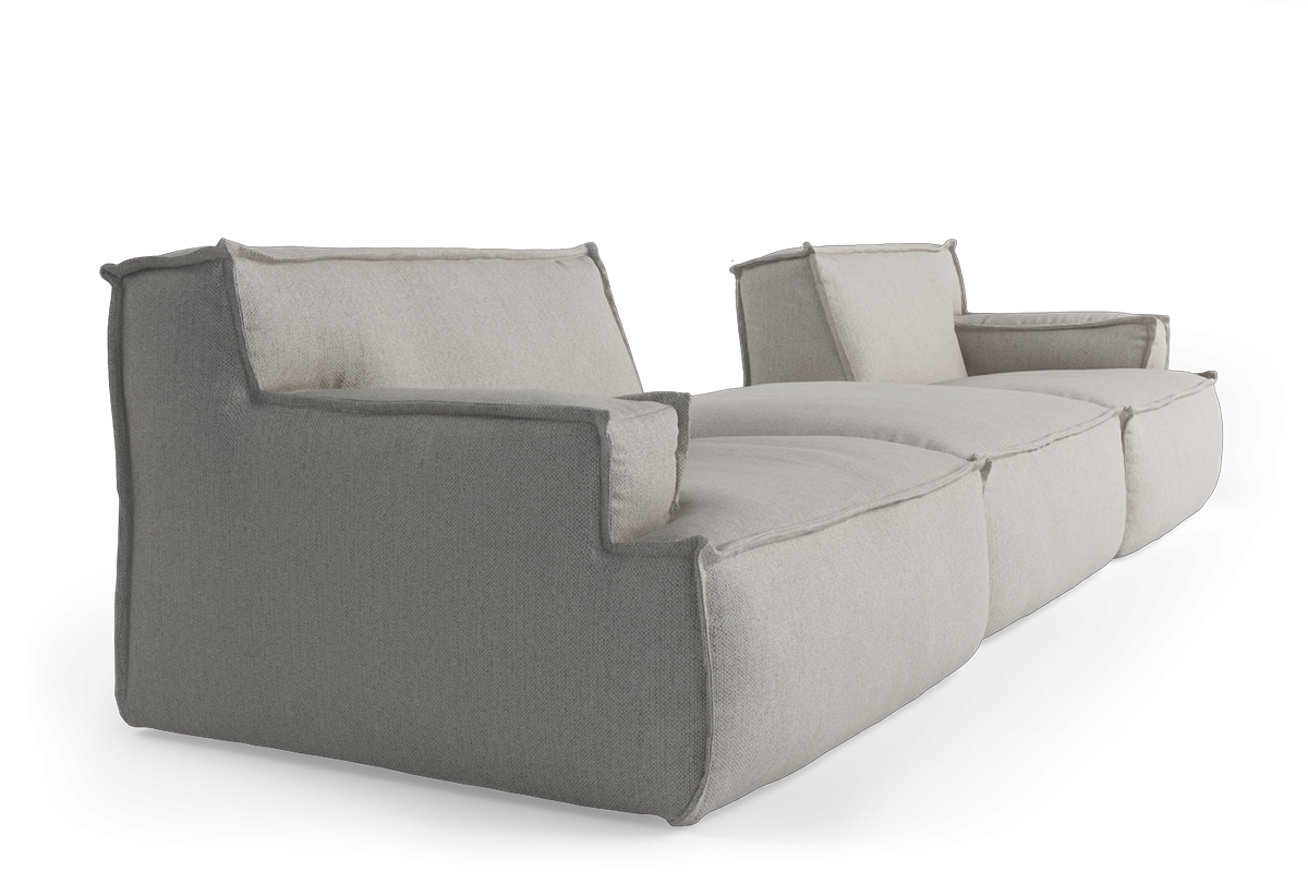 Modulares 4-Sitzer Sofa mit Fußstütze DRIFTER, gepolstert