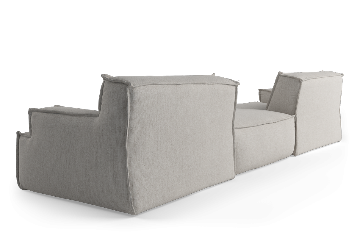 Modulares 4-Sitzer Sofa mit Fußstütze DRIFTER, gepolstert