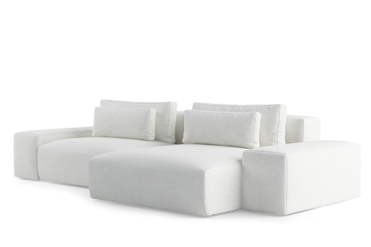 Modularer 3-Sitzer Ecksofa rechts FLAVIO gepolstert