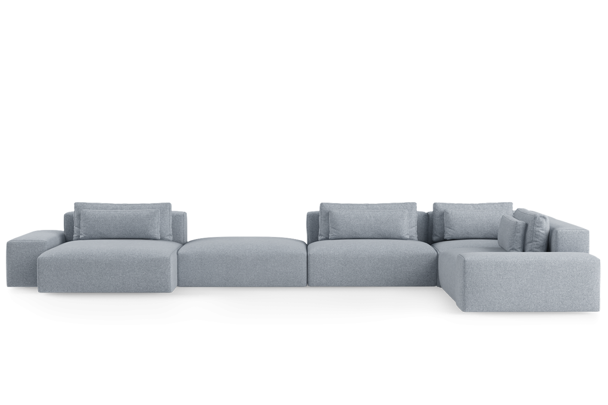Modularer 6-Sitzer Links-Narożensofa FLAVIO gepolstert