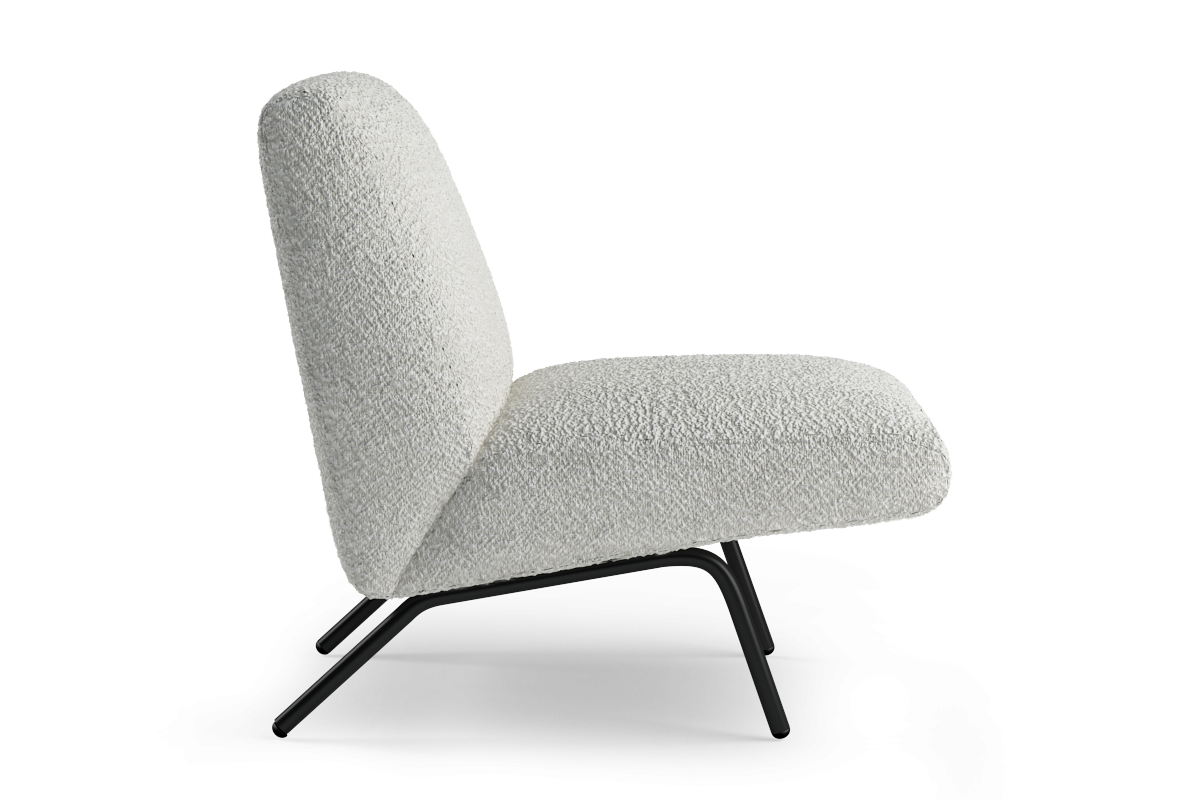 Sessel LINO gepolstert mit schwarzem Gestell