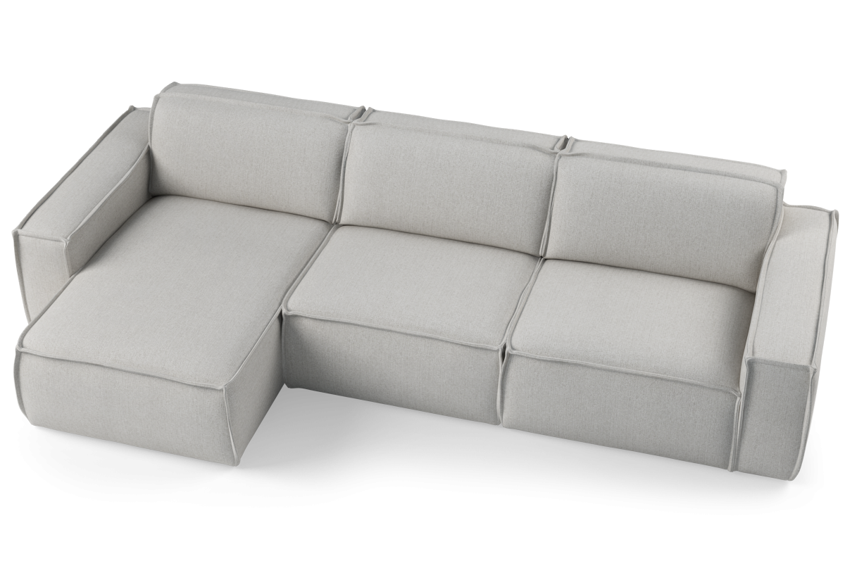 Modularer 4-Sitzer-Ecksofa links LUMO gepolstert