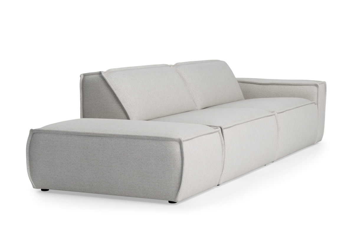 Modulares Sofa für 4 Personen, rechtsseitig offen, LUMO, gepolstert