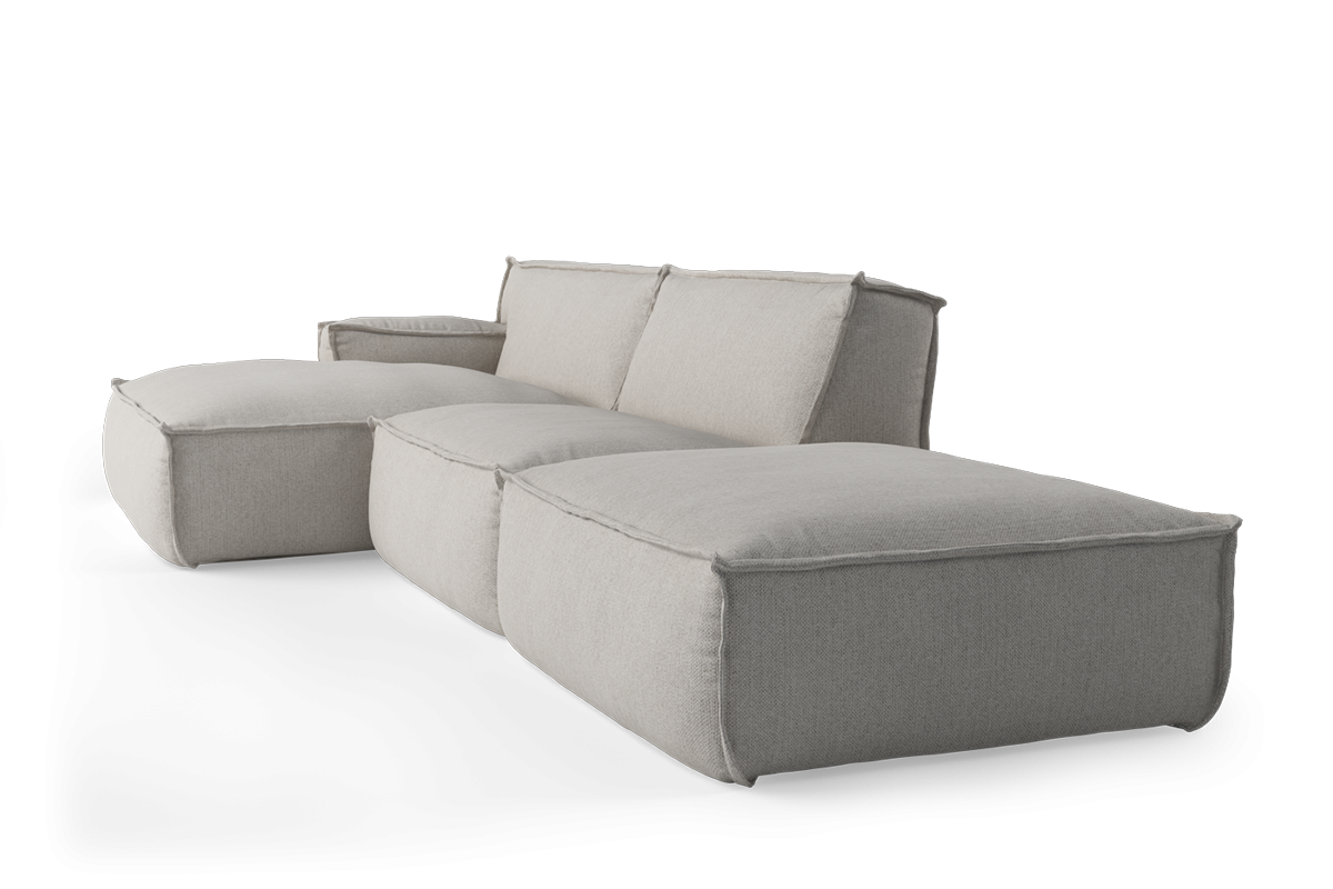 Left-facing open modular sofa DRIFTER upholstered