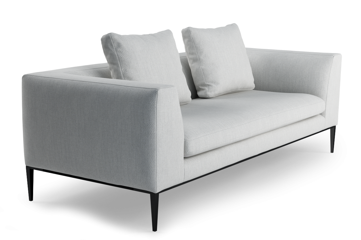 Sofa 2-sitzig NASH mit schwarzem Gestell