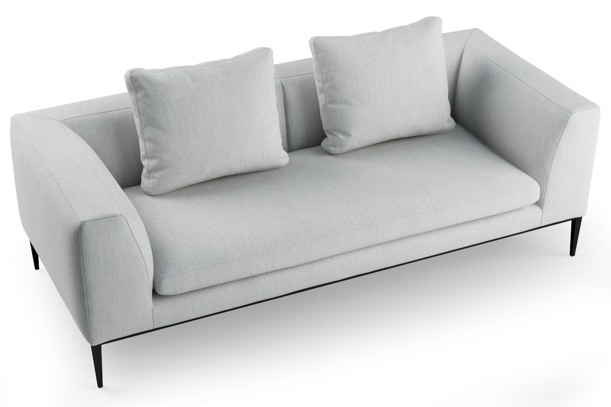 Sofa 2-sitzig NASH mit schwarzem Gestell