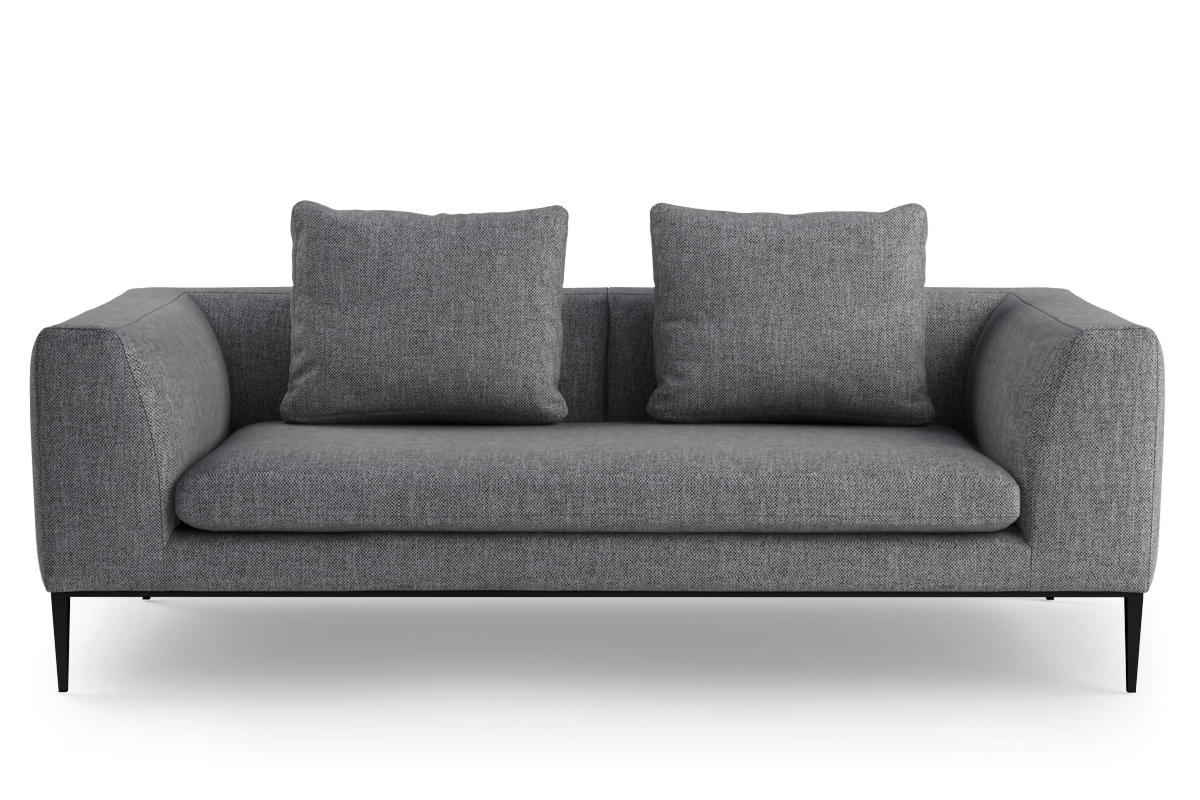 Sofa 2-sitzig NASH mit schwarzem Gestell