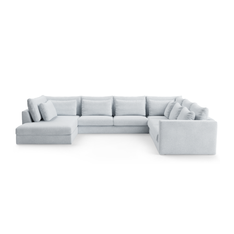 Modularer U-förmiger Ecksofa rechts NUVIA gepolstert
