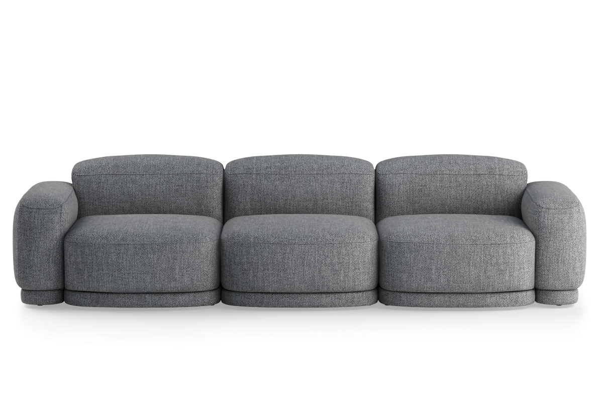 Modulares 3-Sitzer Sofa REM, gepolstert
