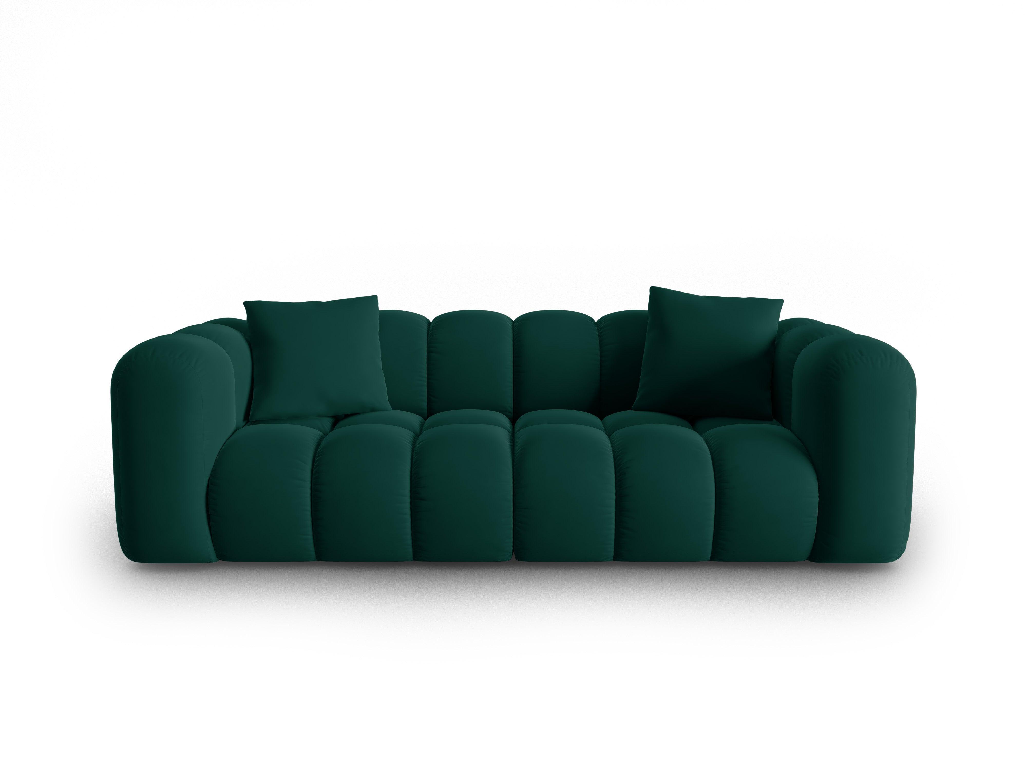 Velvet 3 seater sofa HALLEY bottle green Windsor & Co Eye on Design