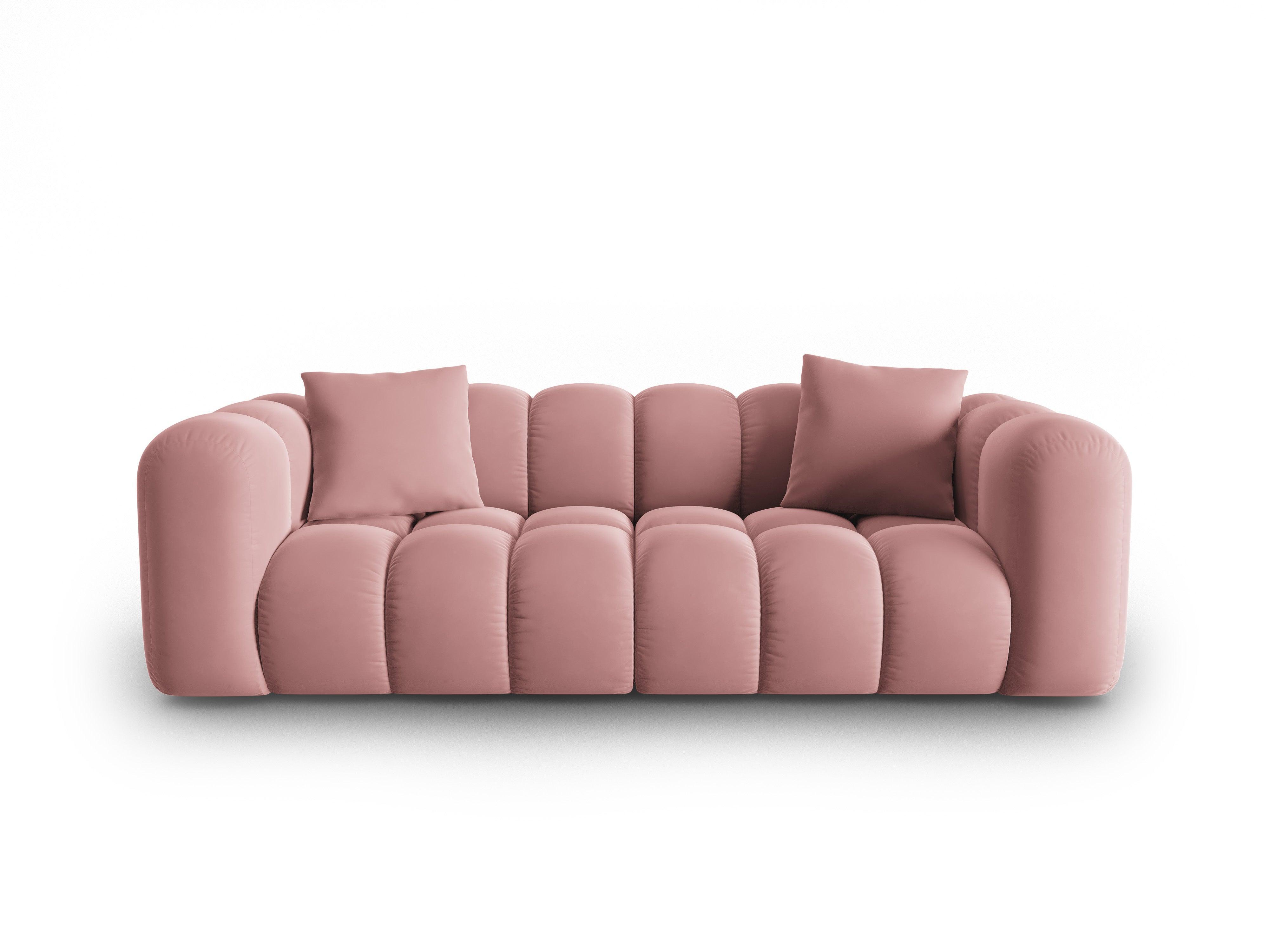 Velvet 3 seater sofa HALLEY pink Windsor & Co Eye on Design