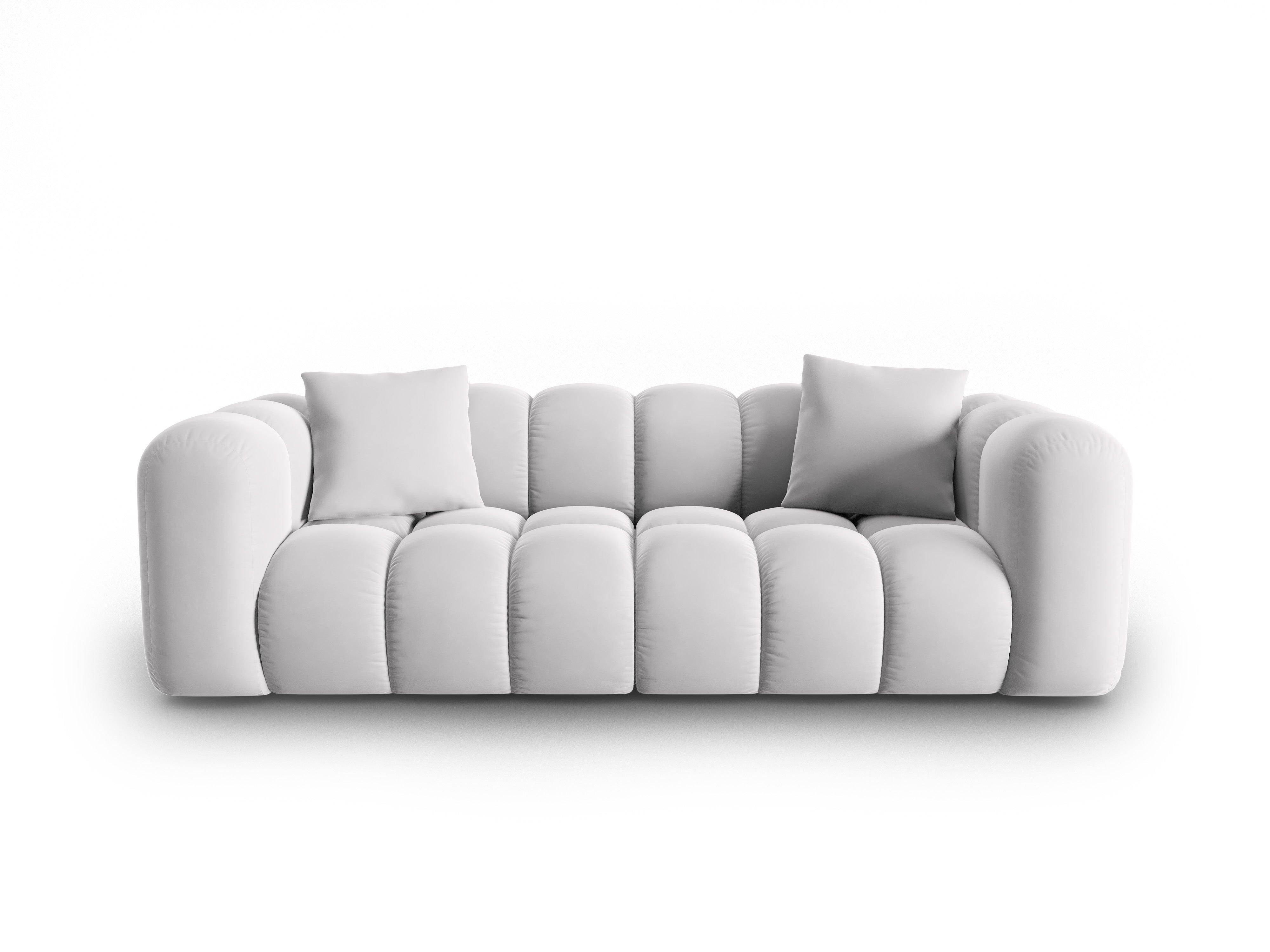 Velvet 3 seater sofa HALLEY silver Windsor & Co Eye on Design