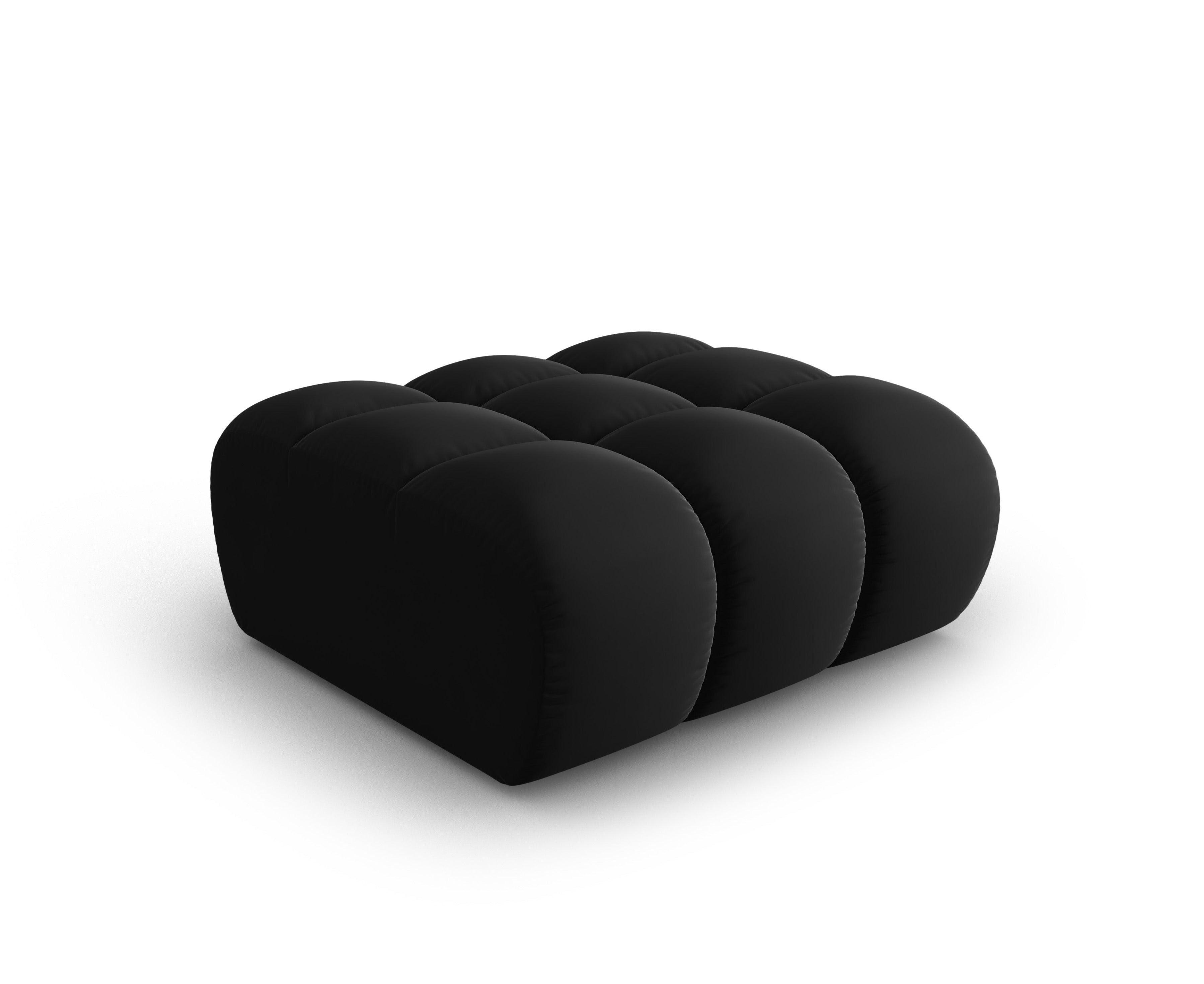 Velvet pouffe HALLEY black Windsor & Co Eye on Design