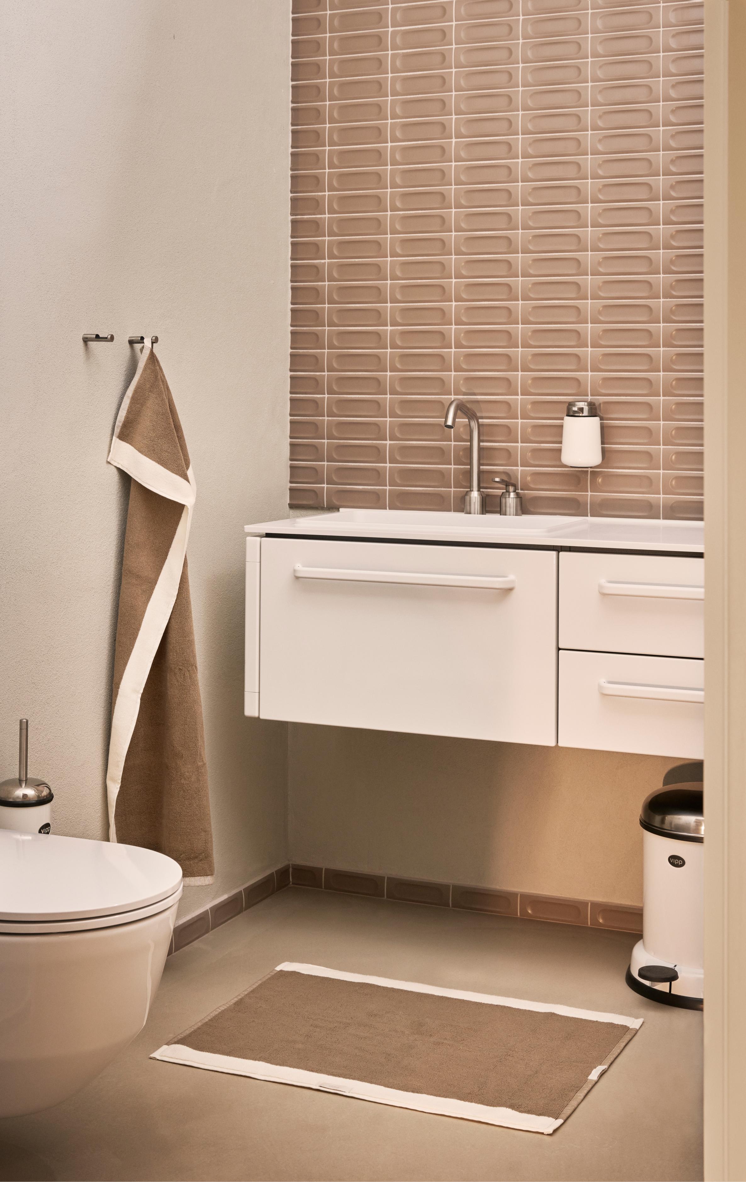 Handtuch VIPP taupe Baumwolle