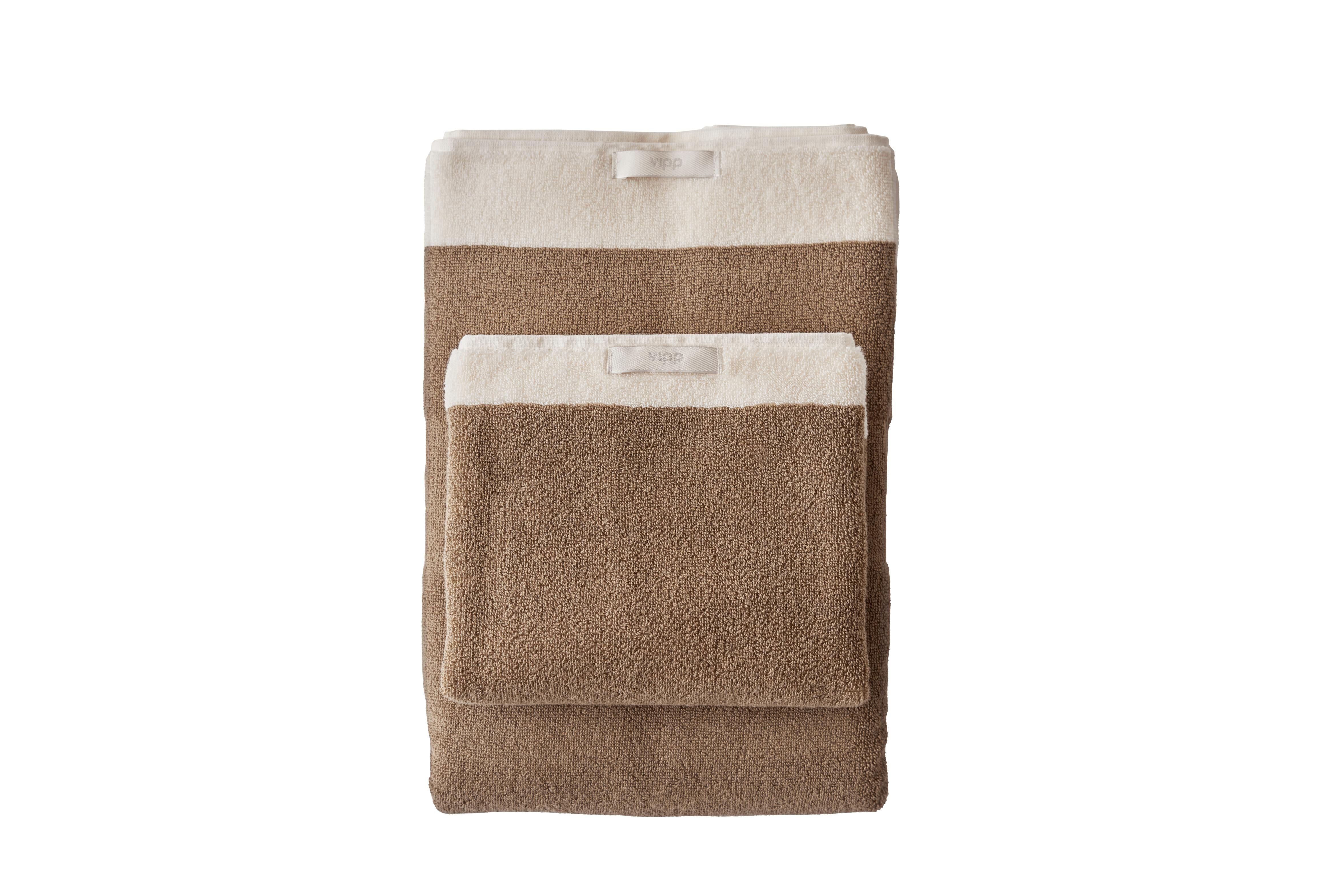 Handtuch VIPP taupe Baumwolle