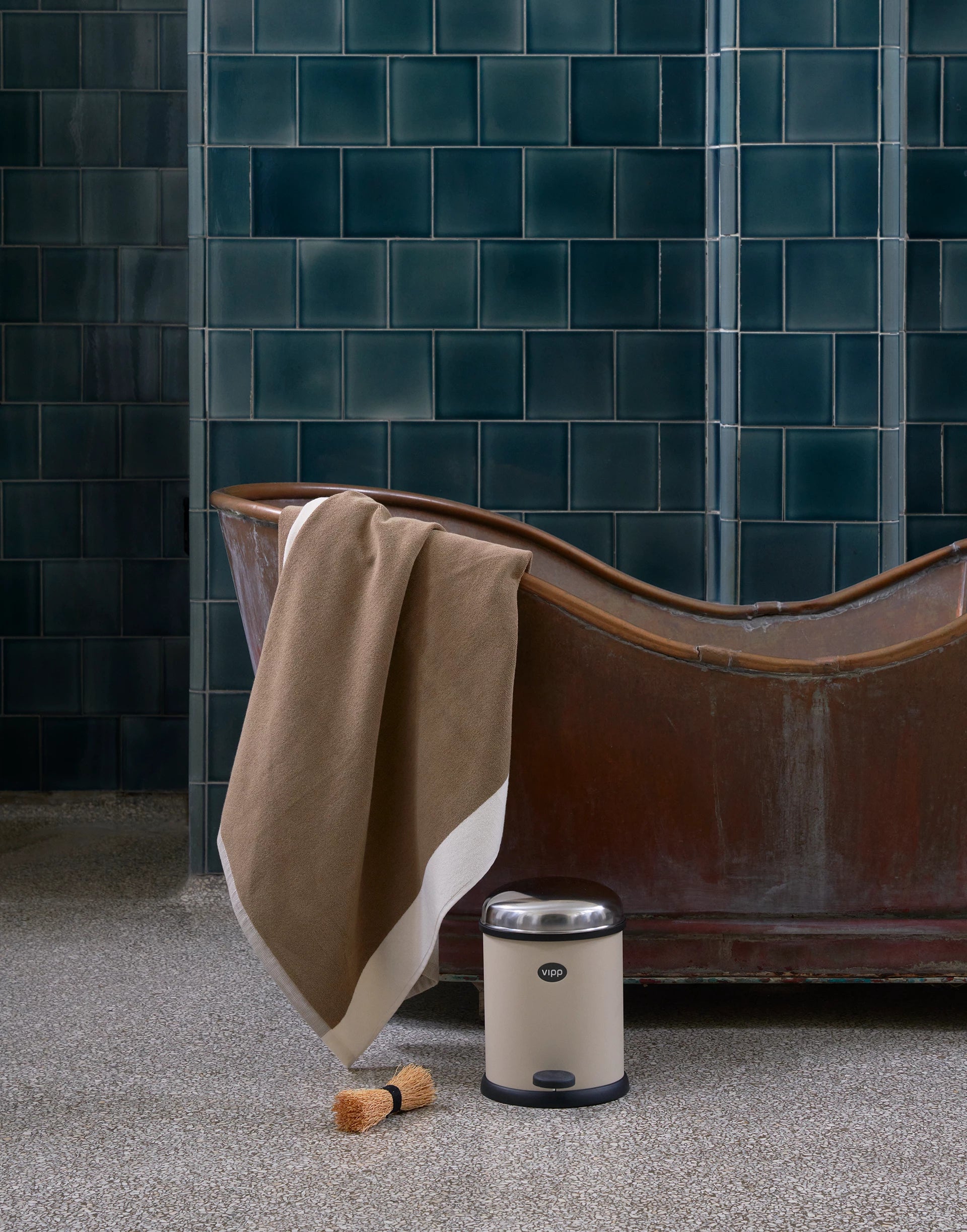 Kosz na śmieci PEDAL BIN beżowy