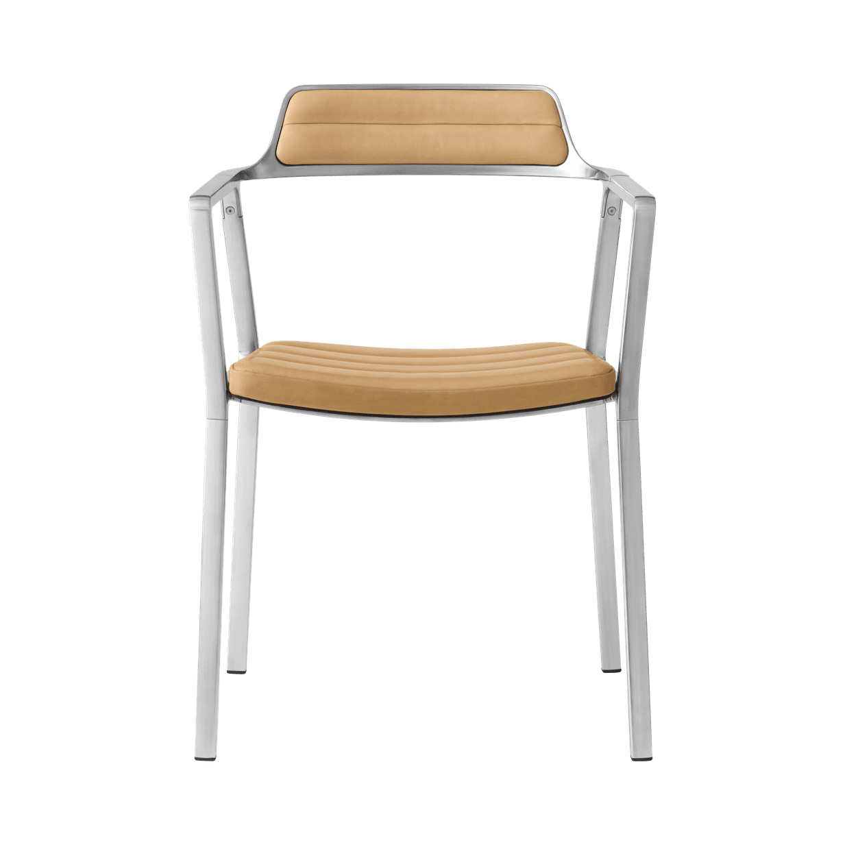 Chair 451 caramel leather with metal base