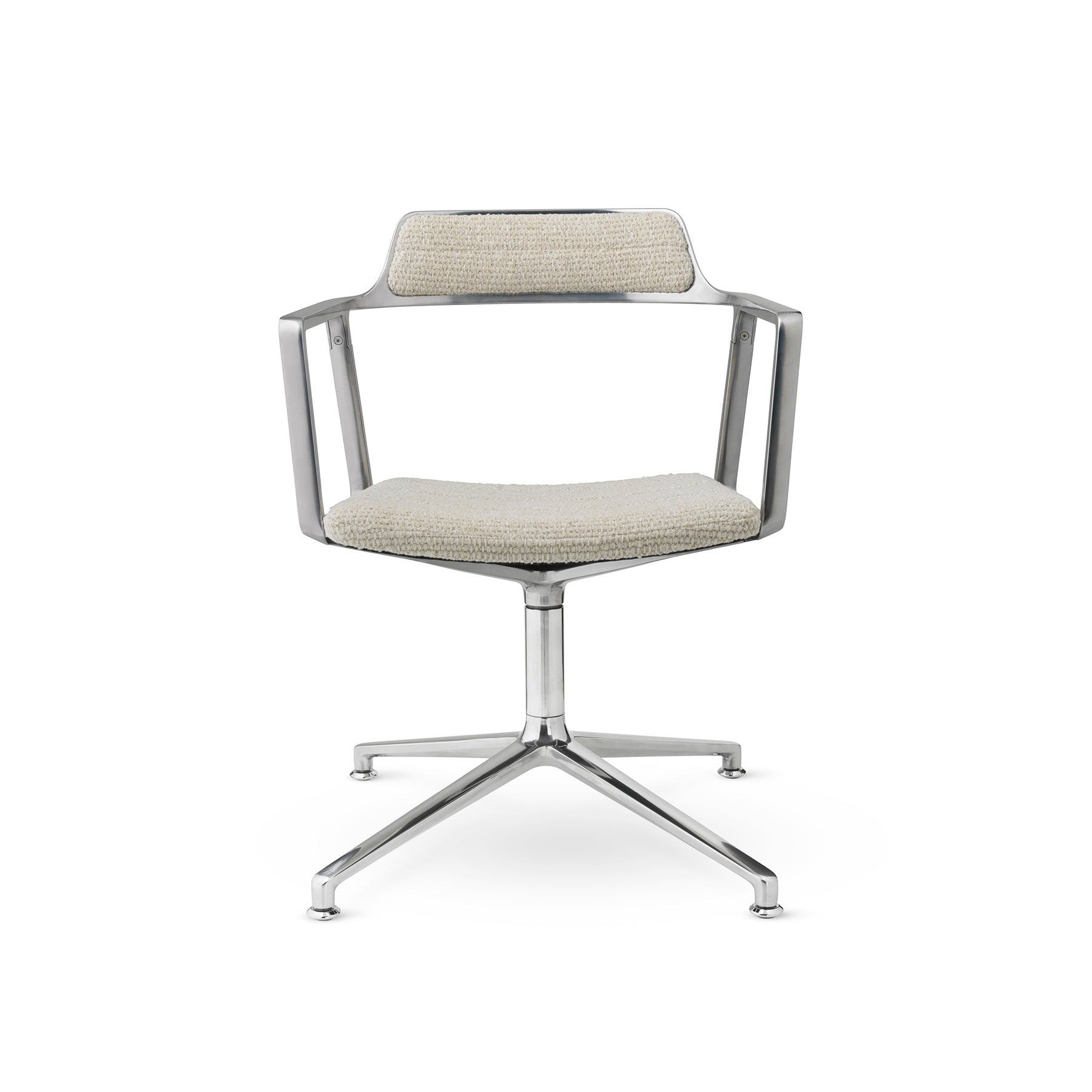 Bürostuhl 452 hellgrauer Stoff mit Metallbasis