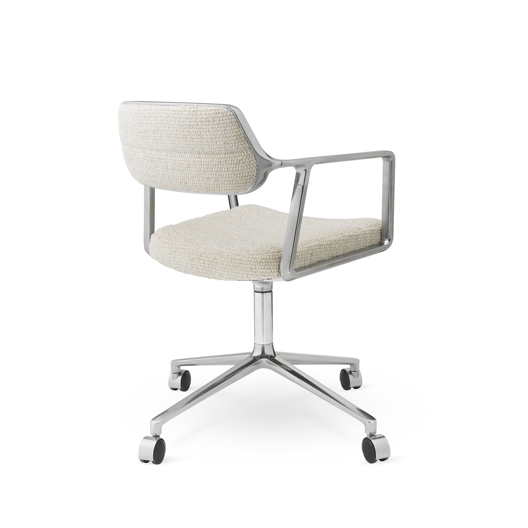 Bürostuhl 453 hellgrauer Stoff mit Metallbasis