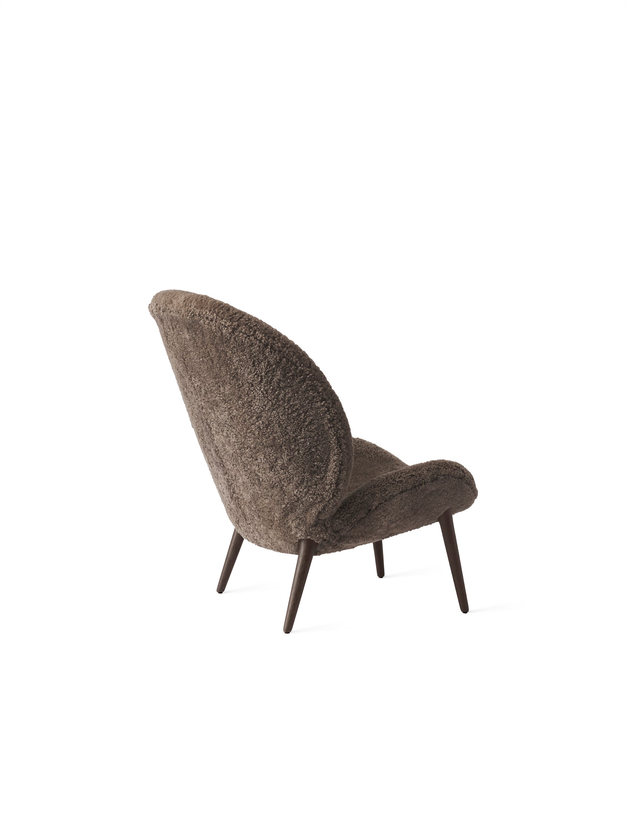 Lodge Armchair in Brown Sheepskin with Dark Oak Base