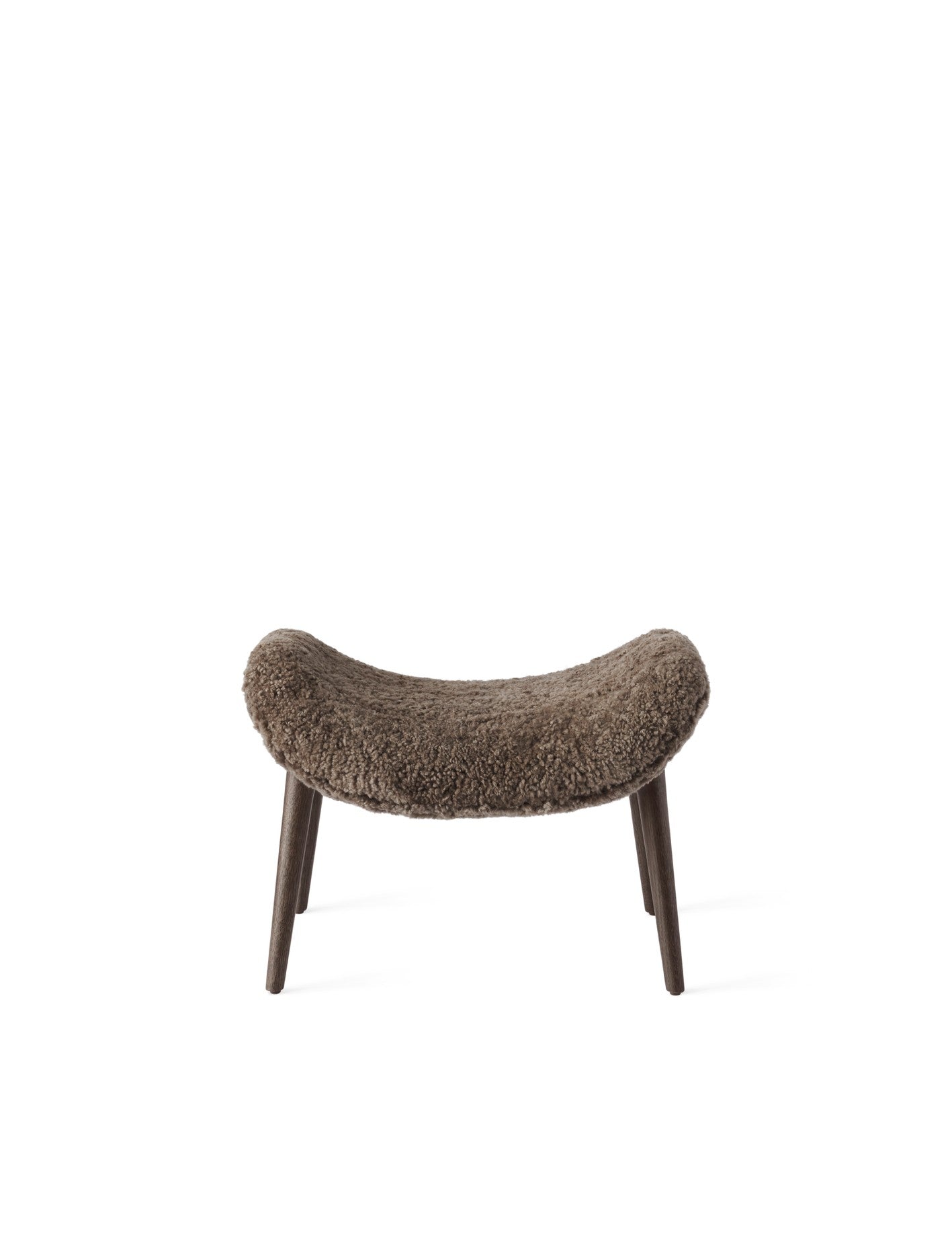 Hocker LODGE braun Schaf mit dunklem Eichenfuß