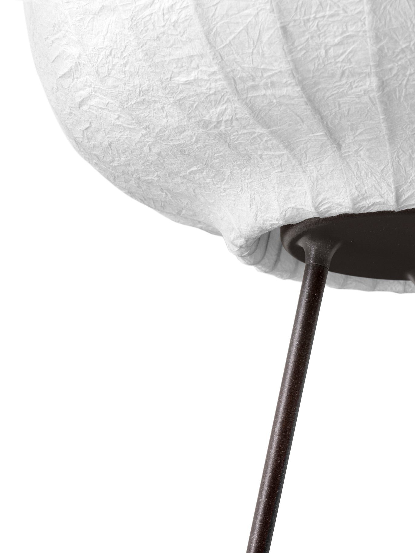 Floor lamp 581 with paper shade and dark metal base