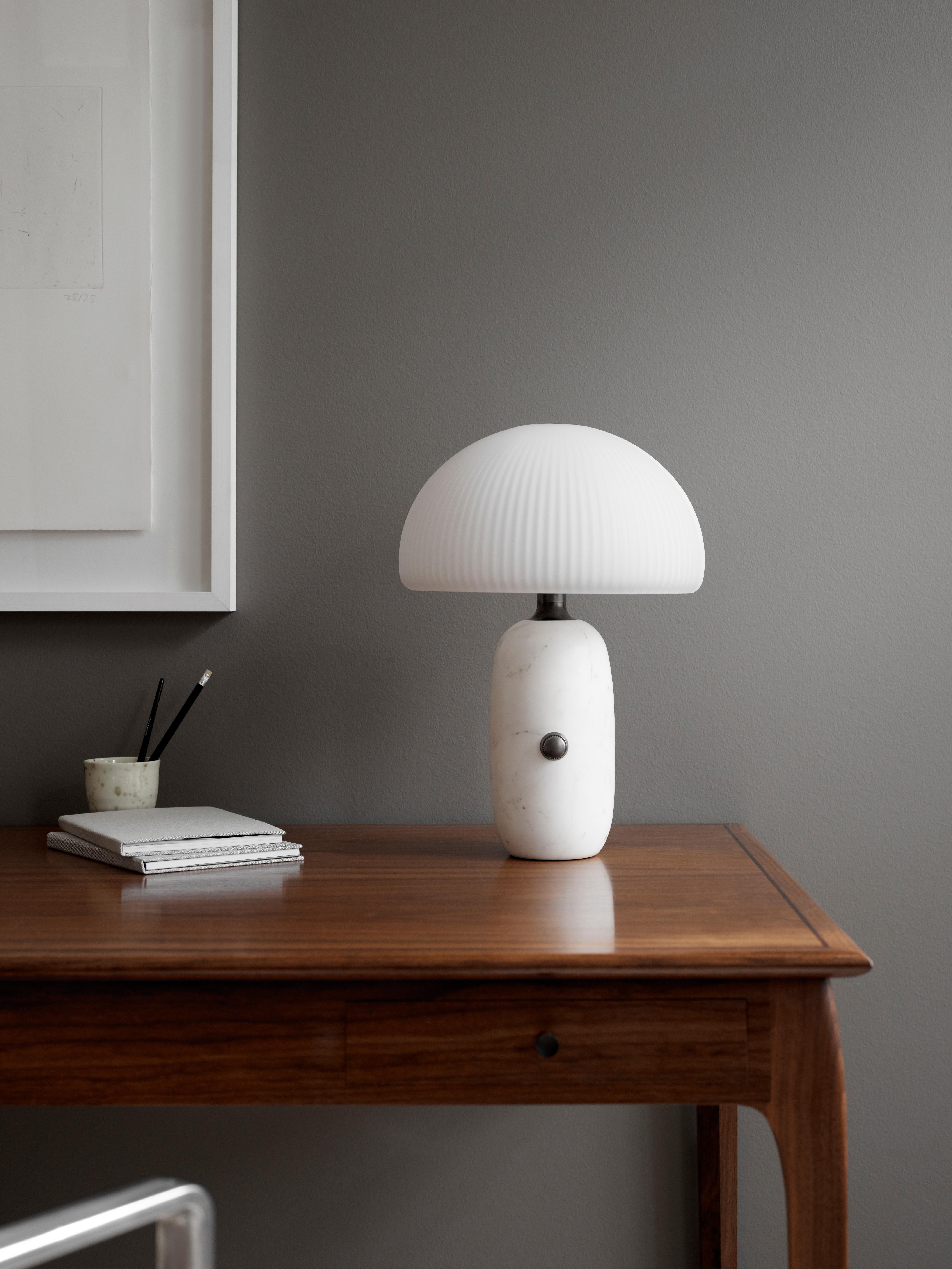 Tischlampe SCULPTURE weißer Marmor