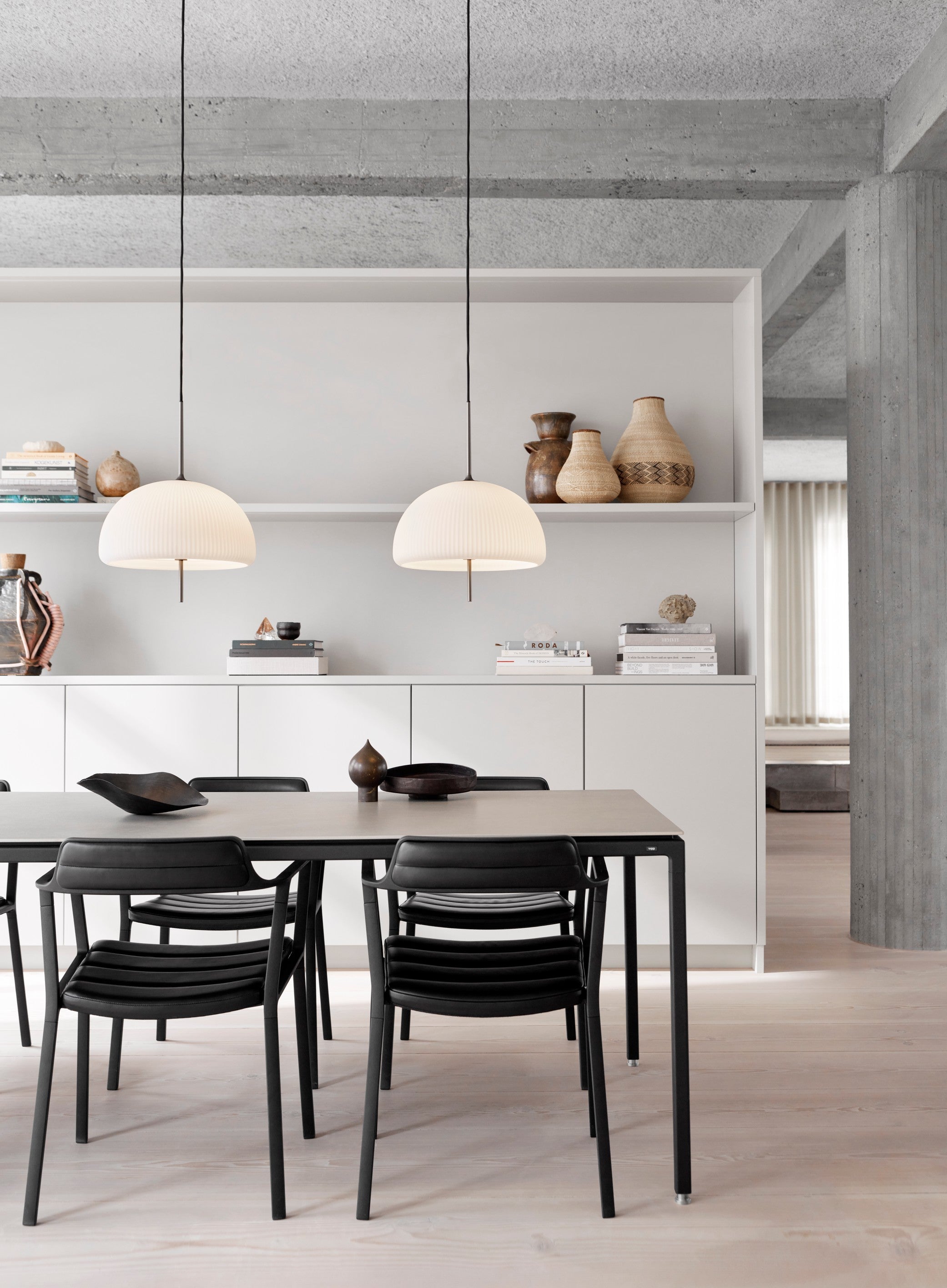 Chair 451 black leather with black metal base