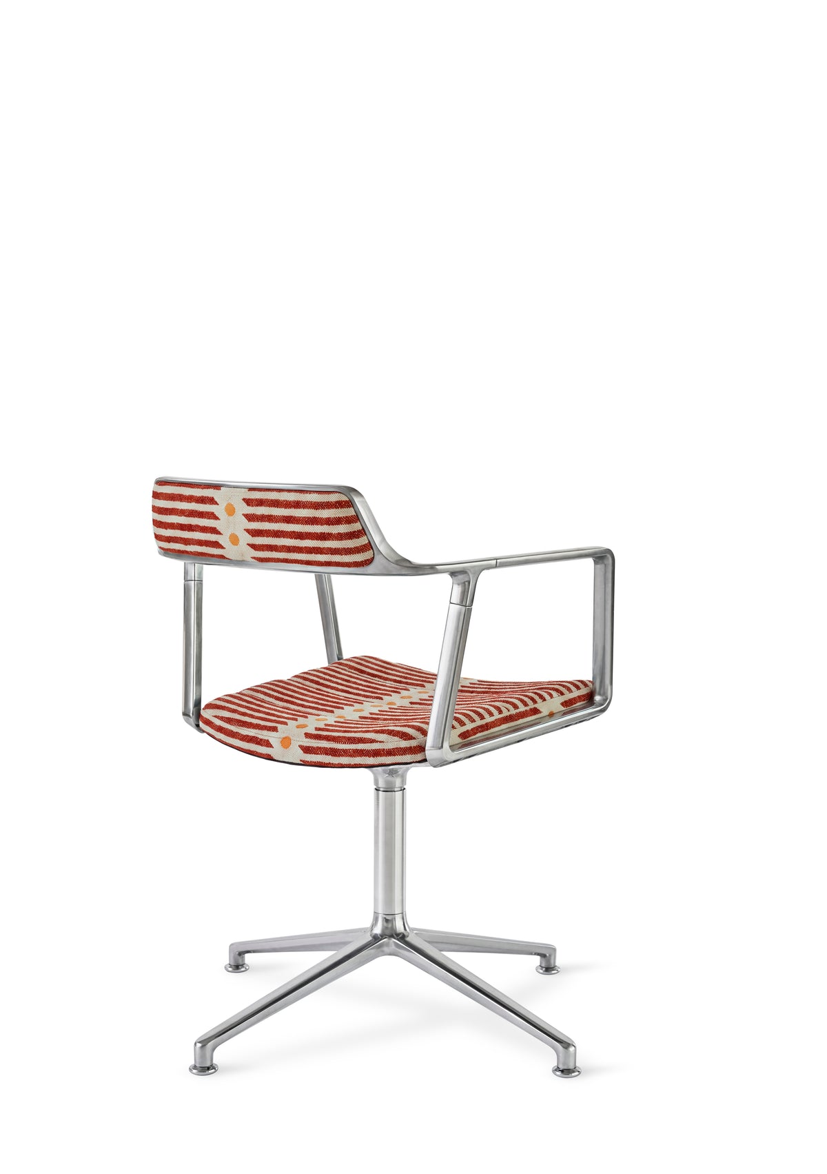 Bürostuhl 452 – MALLORCA beige und rot mit Metallbasis
