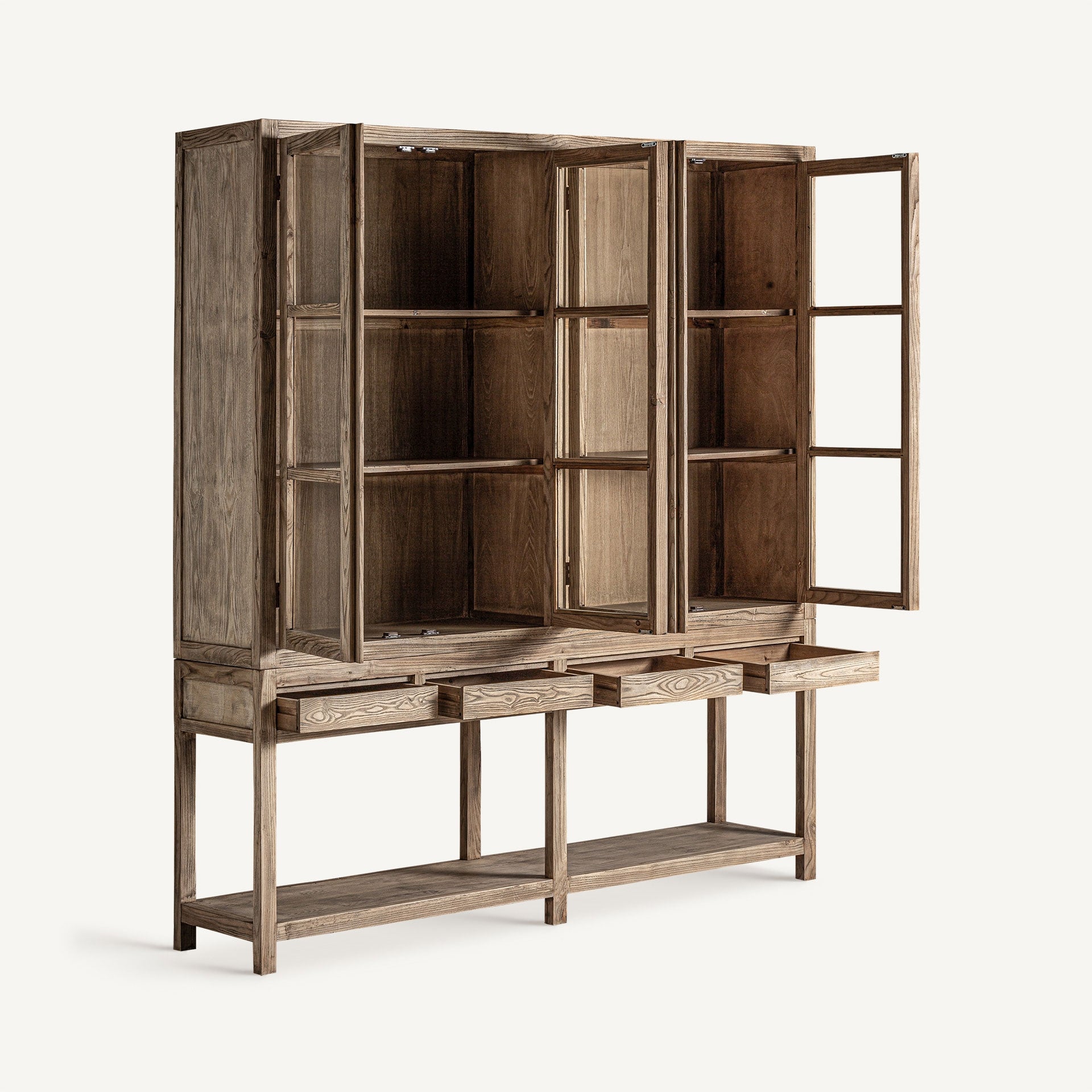 MASEIN Display Cabinet in Elm Wood