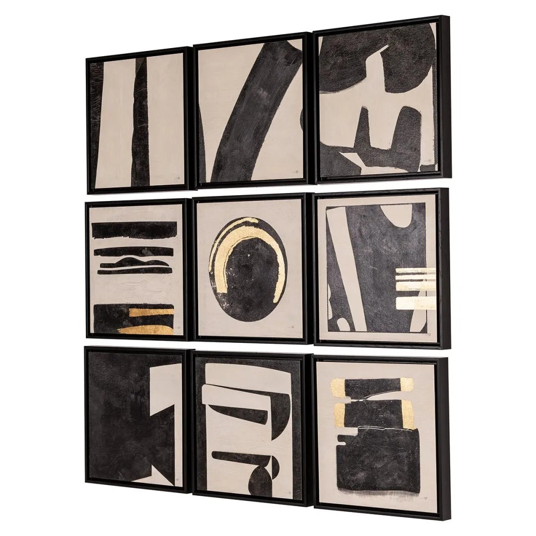 Set von Bildern GABRI schwarz-beige