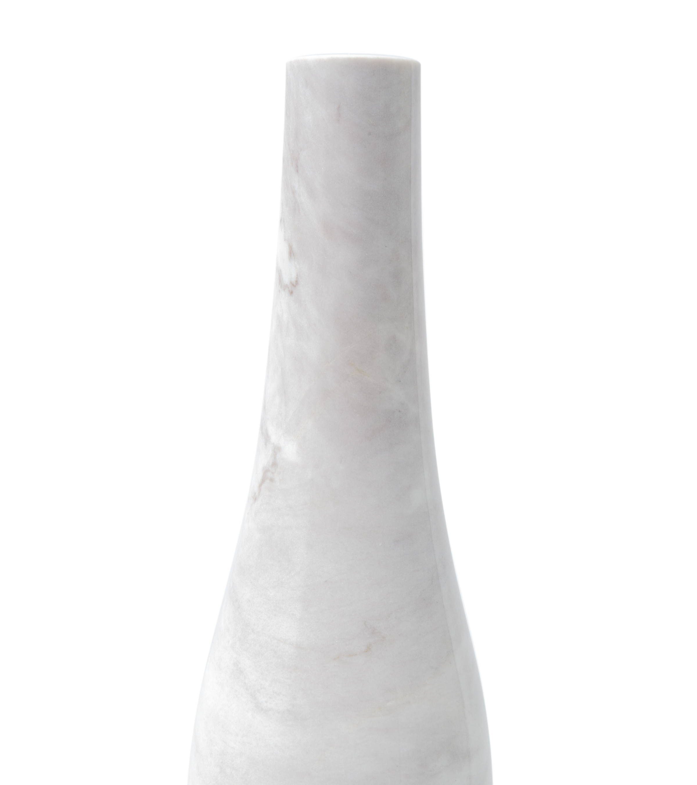 HERITAGE BOTTLE Kerzenständer aus weißem Marmor