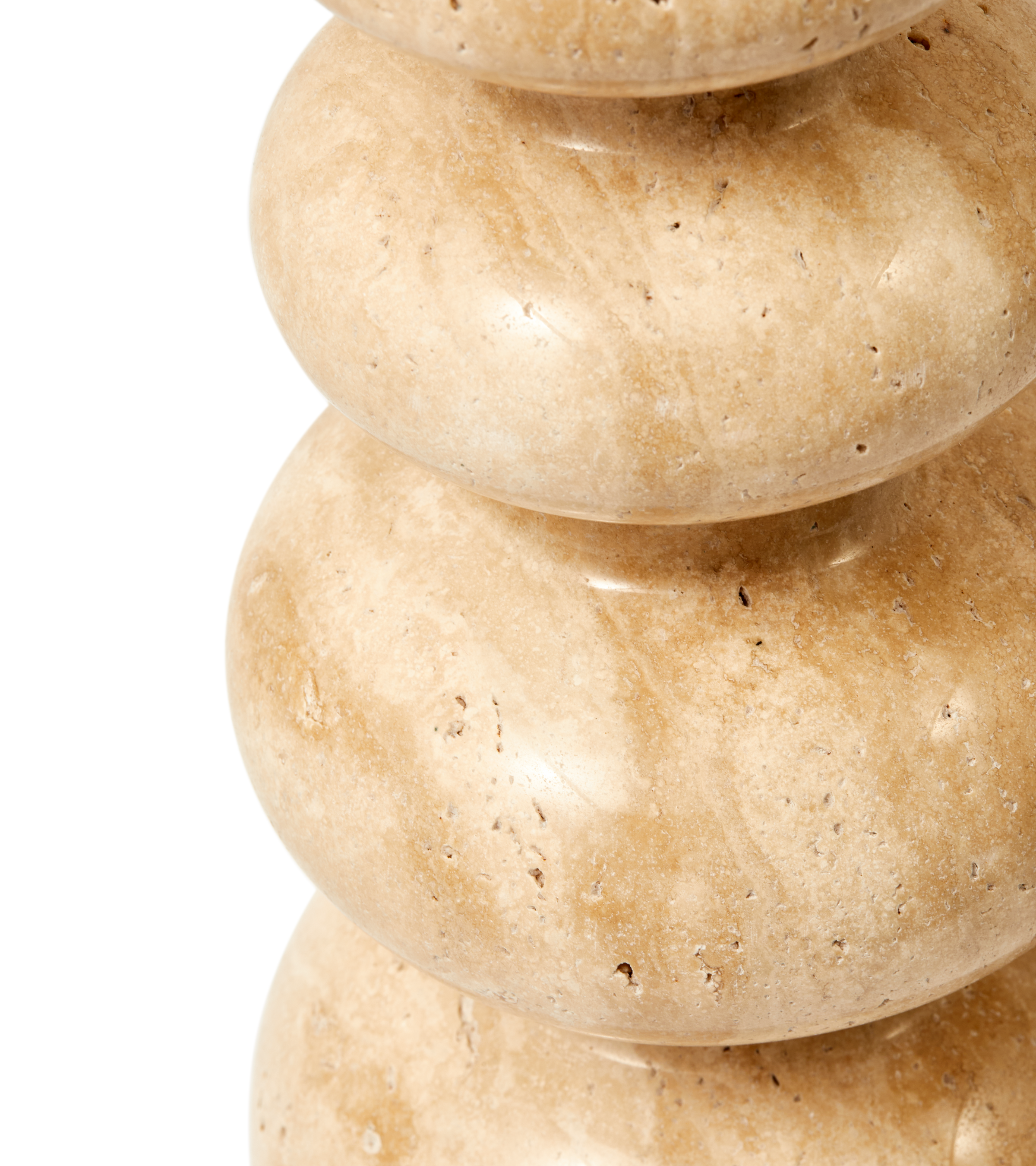 HERITAGE SPHERE Kerzenständer beige Travertin