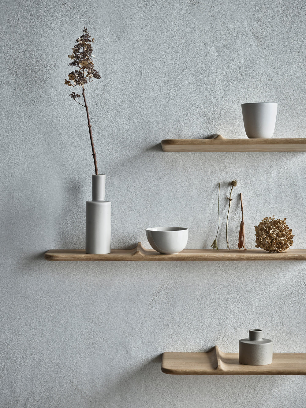 Wave shelf oak wood