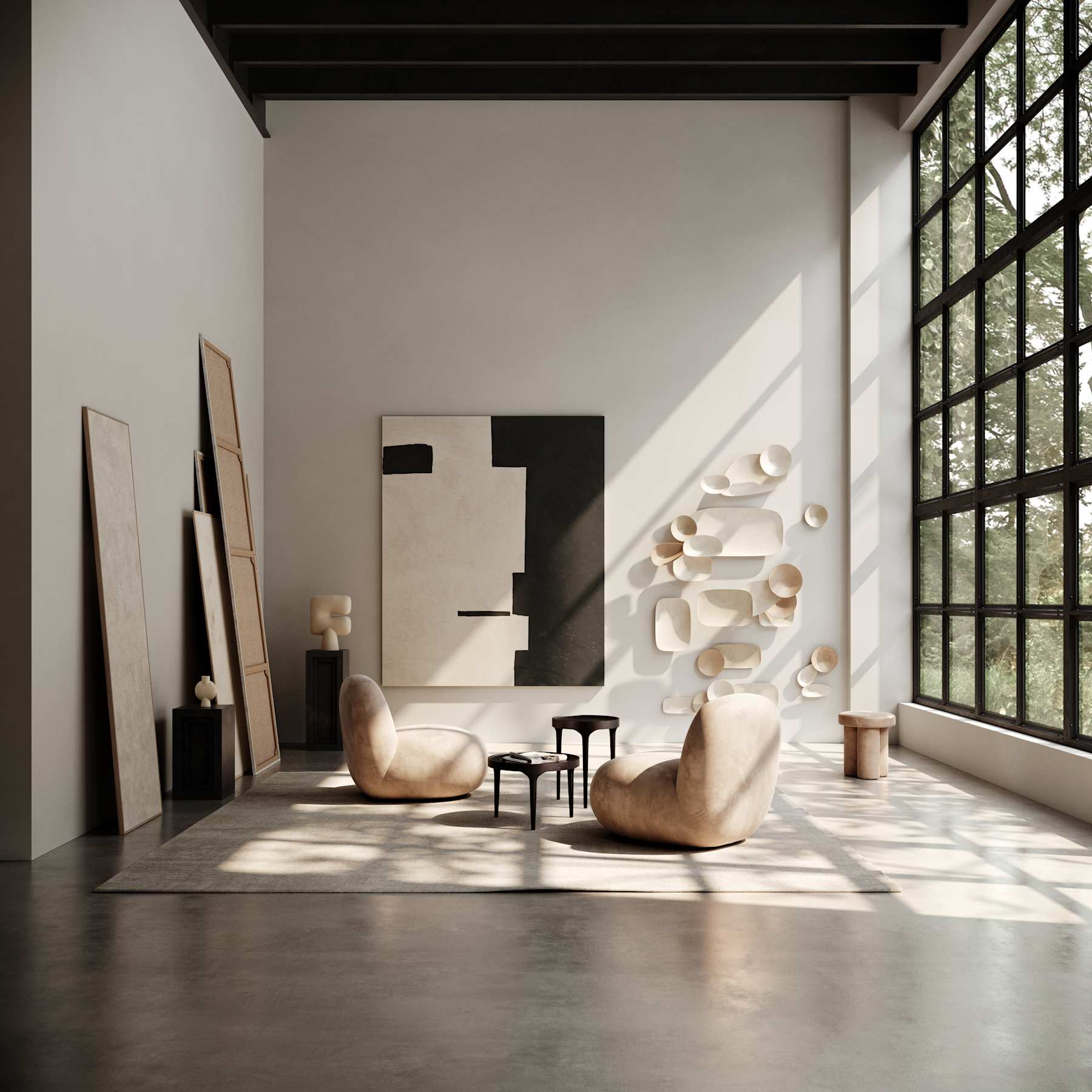 TOE CHAIR FLAT Sessel Nubukleder [Klaudia]