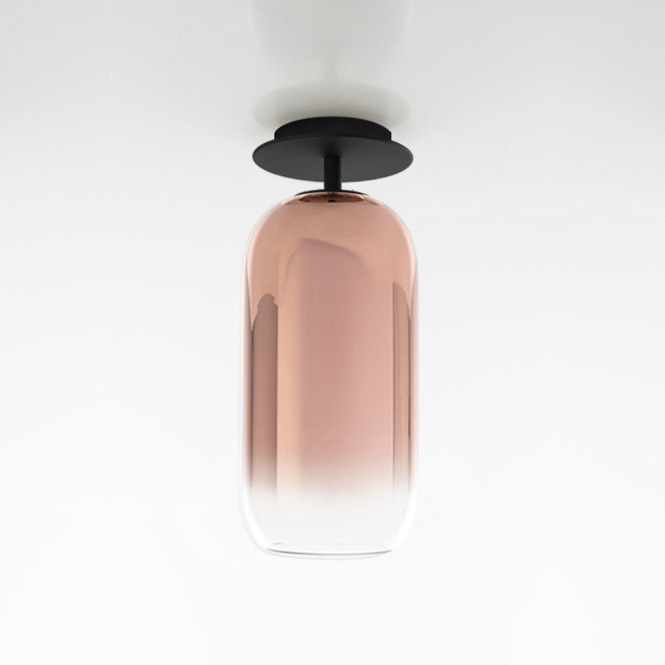 Ceiling lamp GOPLE copper with black finish