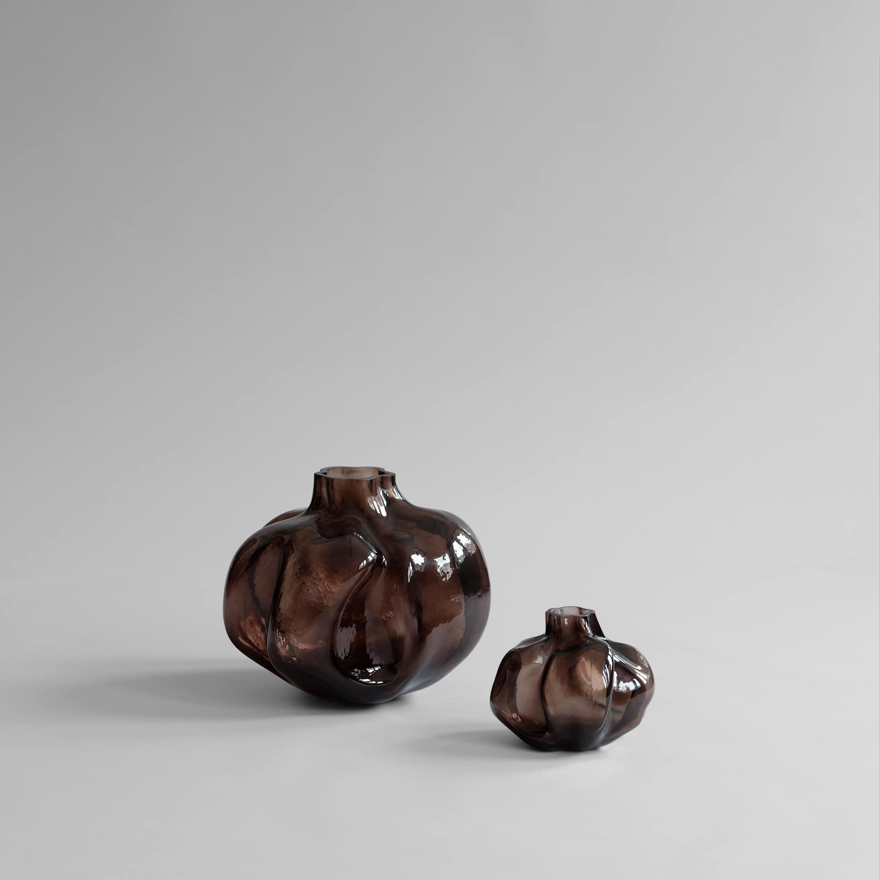 WABI Vase braunes Glas