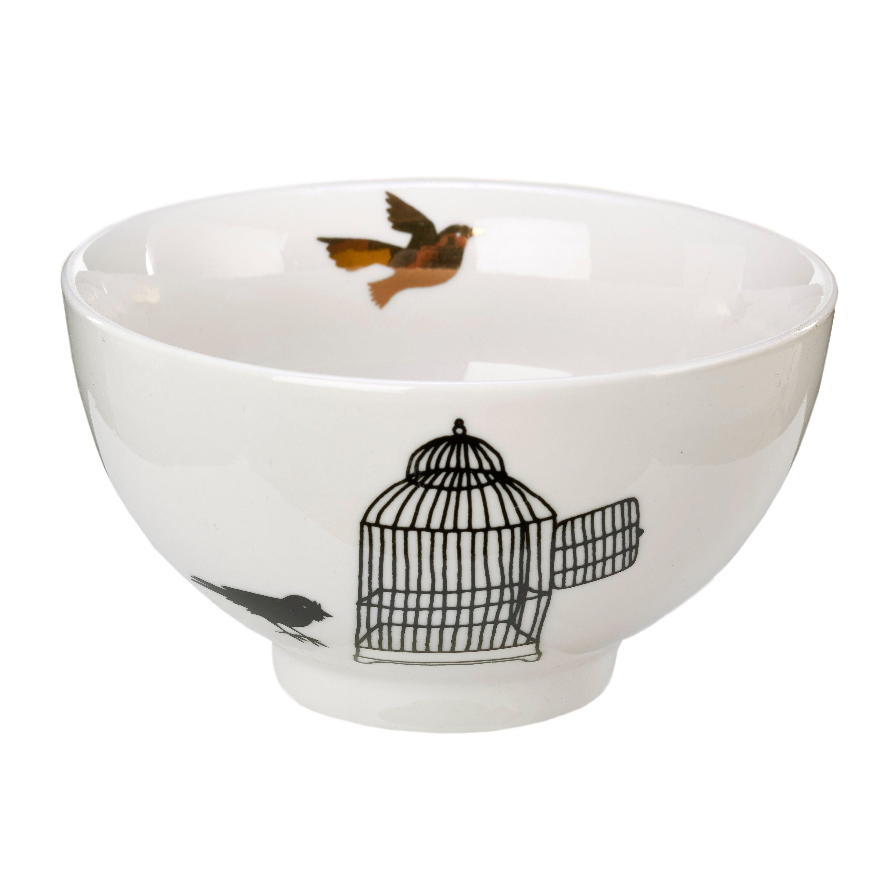 Zestaw misek na przekąski FREEDOM BIRDS biała porcelana Pols Potten    Eye on Design