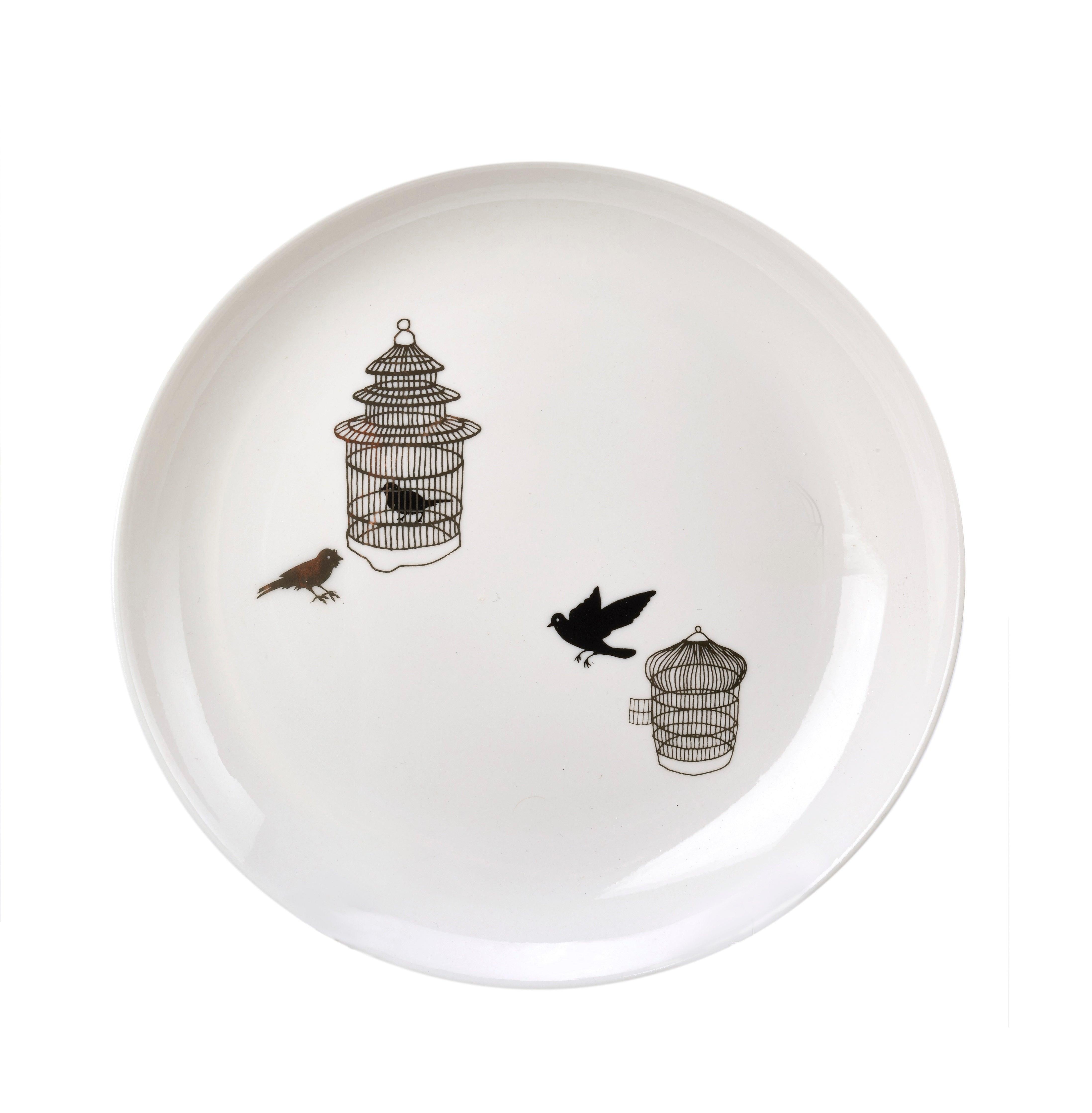 Zestaw talerzy FREEDOM BIRD biała porcelana Pols Potten    Eye on Design