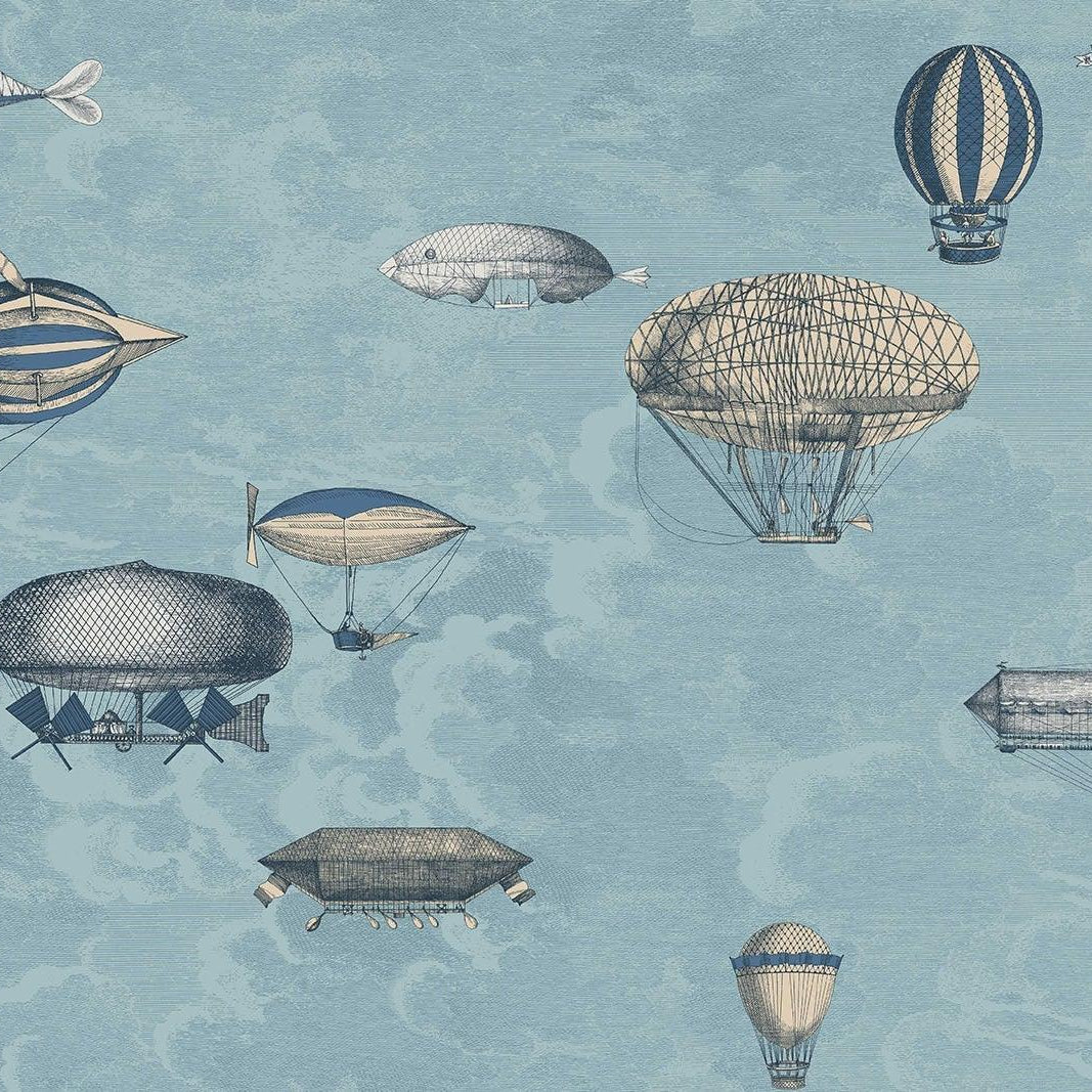 Zestaw tapet FORNASETTI - Macchine Volanti niebieski Cole & Son    Eye on Design